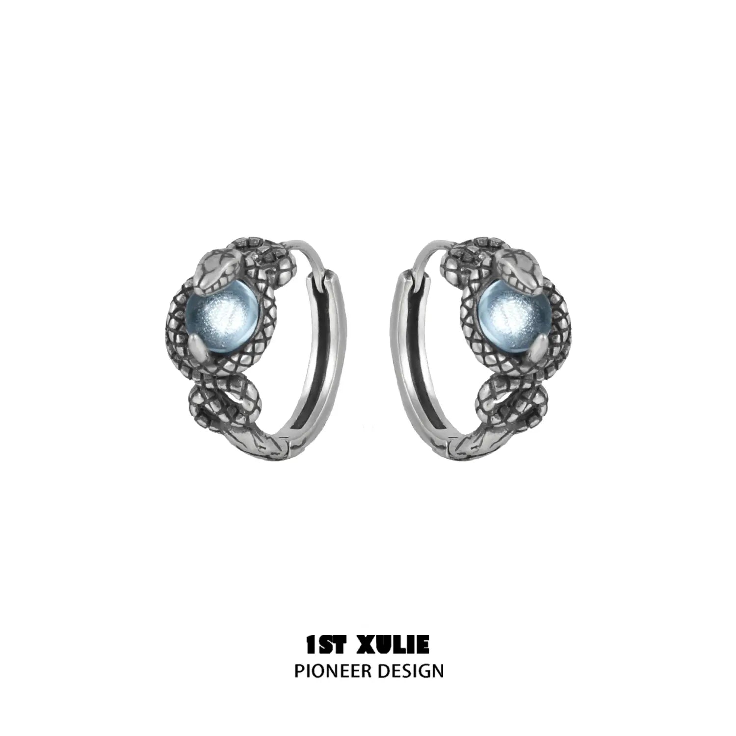 blue earrings A