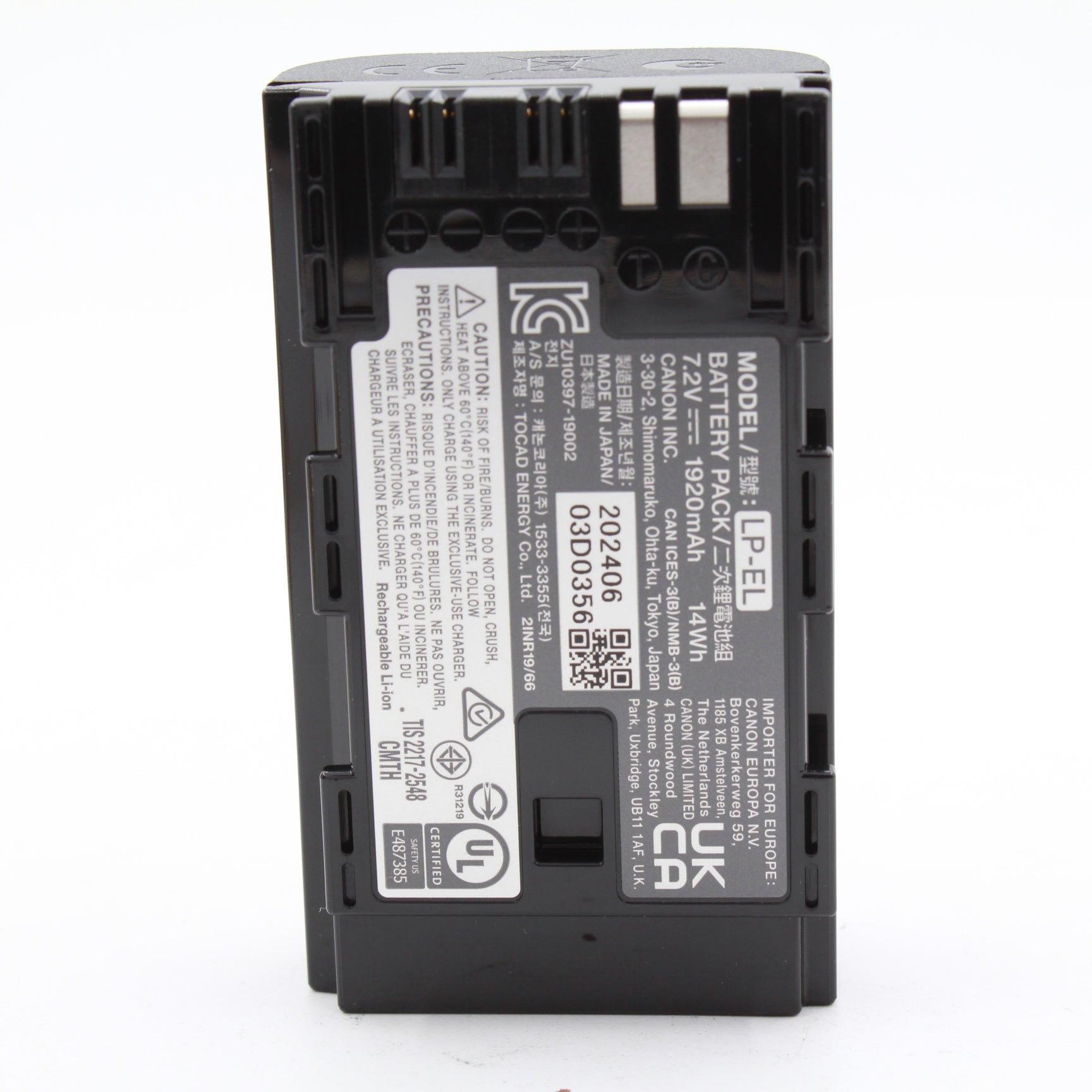 Canon LP-EL Lithium Ion Battery Pack for Speedlite EL-1 - Open Box Excellent Condition | Power Your Canon Speedlite EL-1 Flash for Professional Photography & Studio Lighting