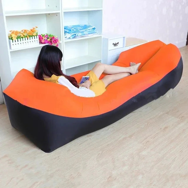 Inflatable Lounger Air Sofa Chair - Portable Outdoor Couch for Camping, Beach, Picnics & Travel | Lightweight & Compact for Easy Carry | Perfect for Relaxing in Backyard, Park or Poolside