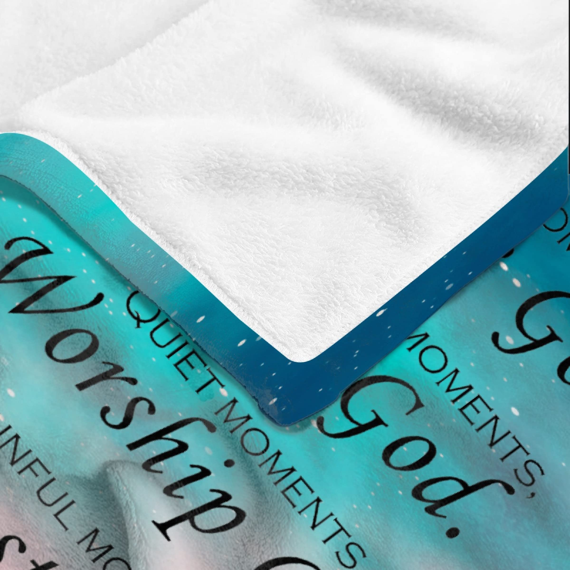Inspirational Bible Verse Blanket - Soft Warm Quilt for Sofa & Travel - Gift for Family