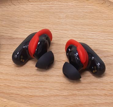 Bose QC Earbuds II Ear Hooks - 5 Pairs Soft Silicone EarFin (Black/White/Red/Orange/Green) for Secure Fit During Workouts