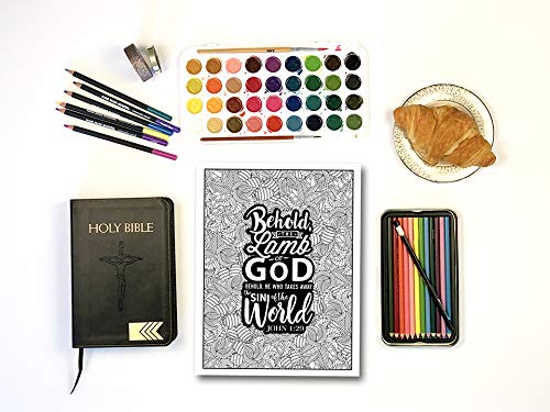 Color the Gospel: Catholic Coloring Book Devotional for Adults & Kids - Bible Study, Prayer & Relaxation