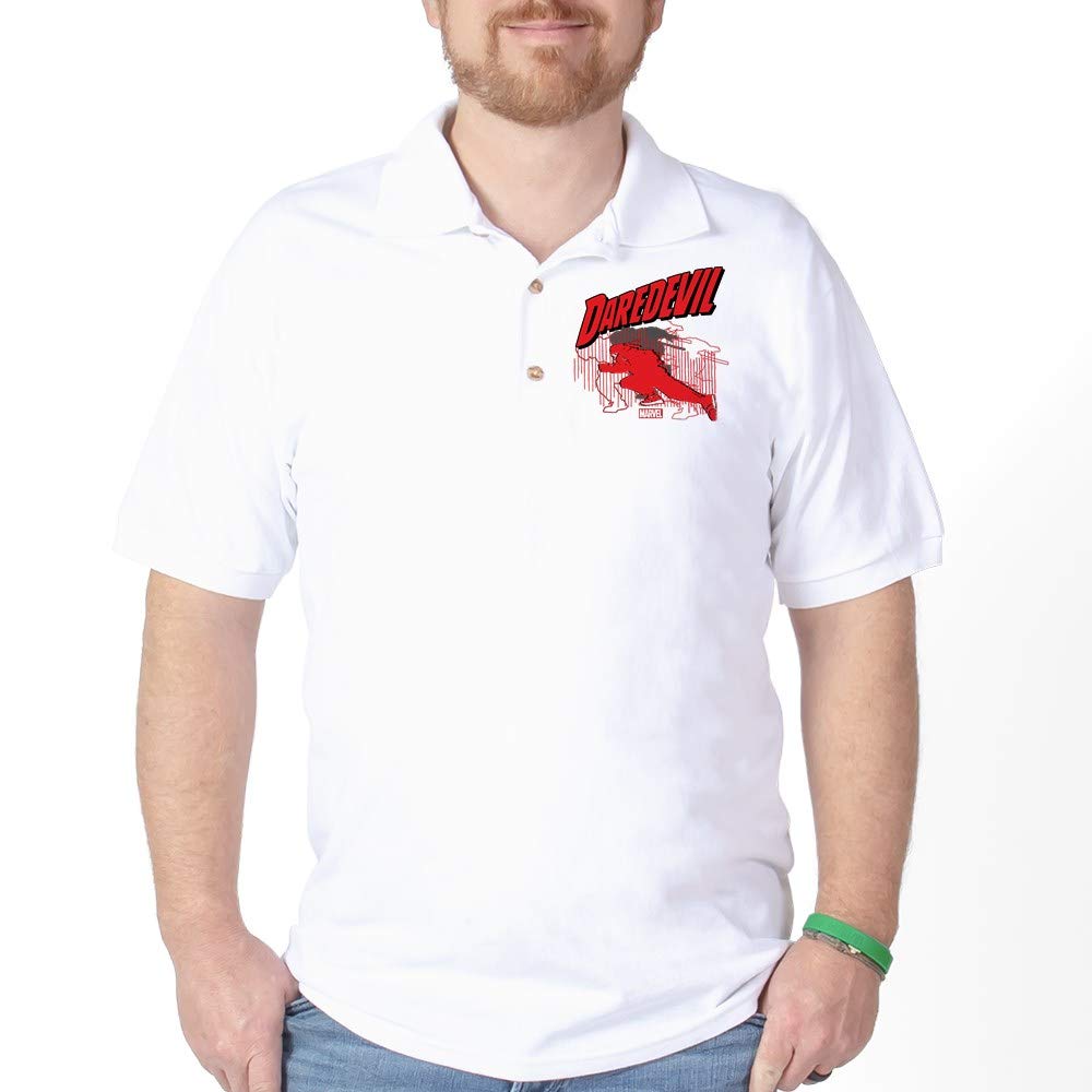Daredevil Running Golf Shirt - Moisture Wicking Performance Polo for Men - Perfect for Golf, Running & Outdoor Sports Activities