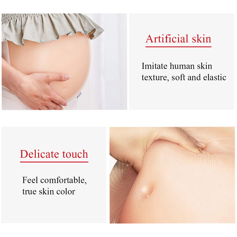 Realistic Fake Pregnant Belly - Soft Silicone Baby Bump for Cosplay, Halloween Costume & Film Props - Perfect for Prank, Maternity Photography & Theater Performances
