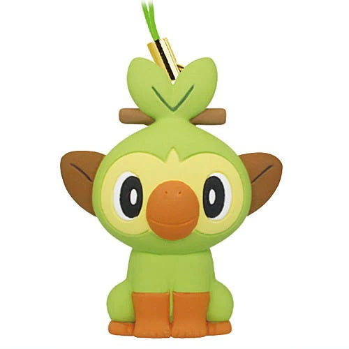 Pokemon Grass Type Petanko Mascot Keychain - Takara Tomy 1 Inch Collectible Figure - Perfect for Backpacks, Key Rings & Anime Fans Collection