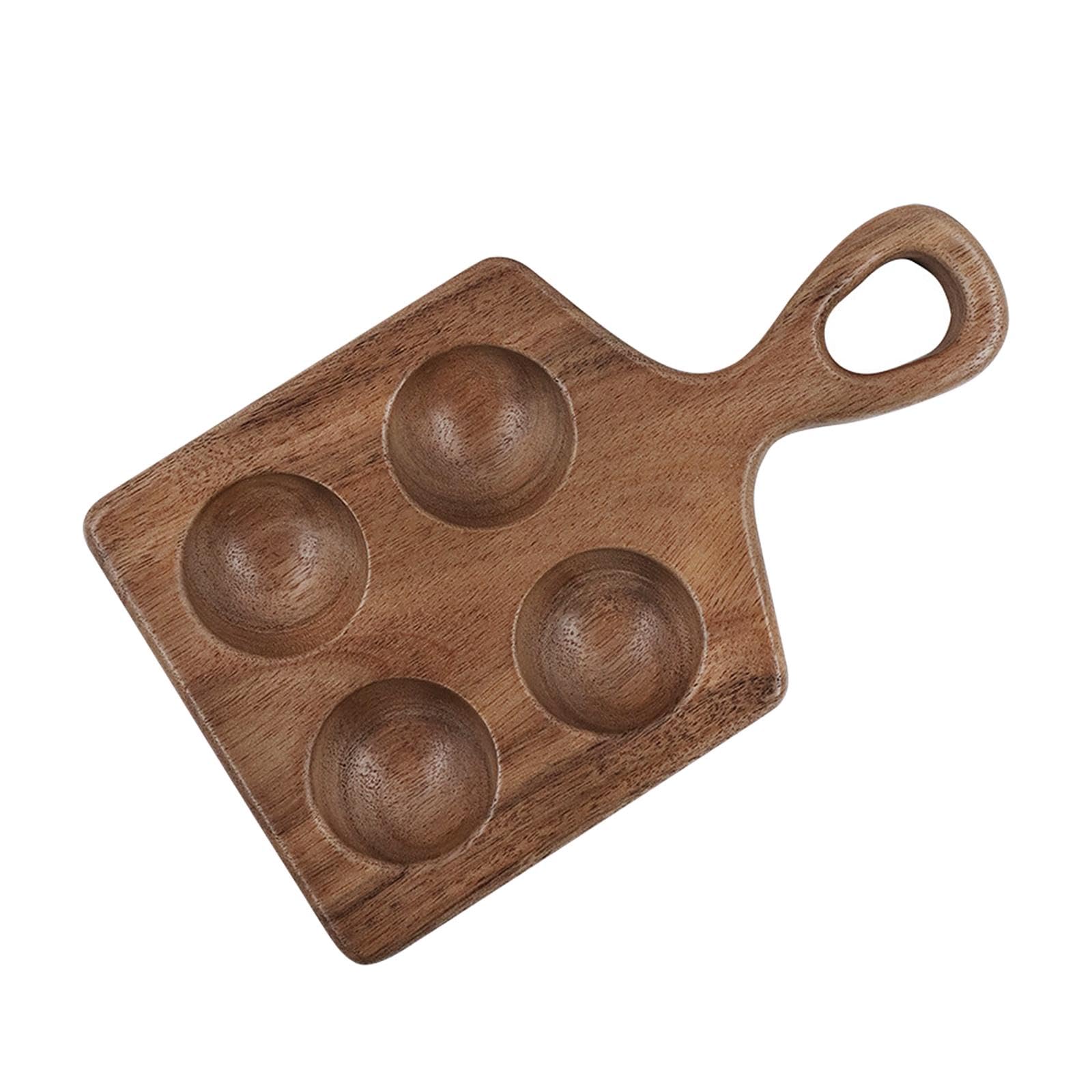 Wooden Egg Holder Organizer - Easter Egg Display & Storage Tray - Natural Wood Countertop Egg Rack for Kitchen, Dining Table, or Easter Decor - Perfect for Farmhouse, Rustic Home Decor & Holiday Display