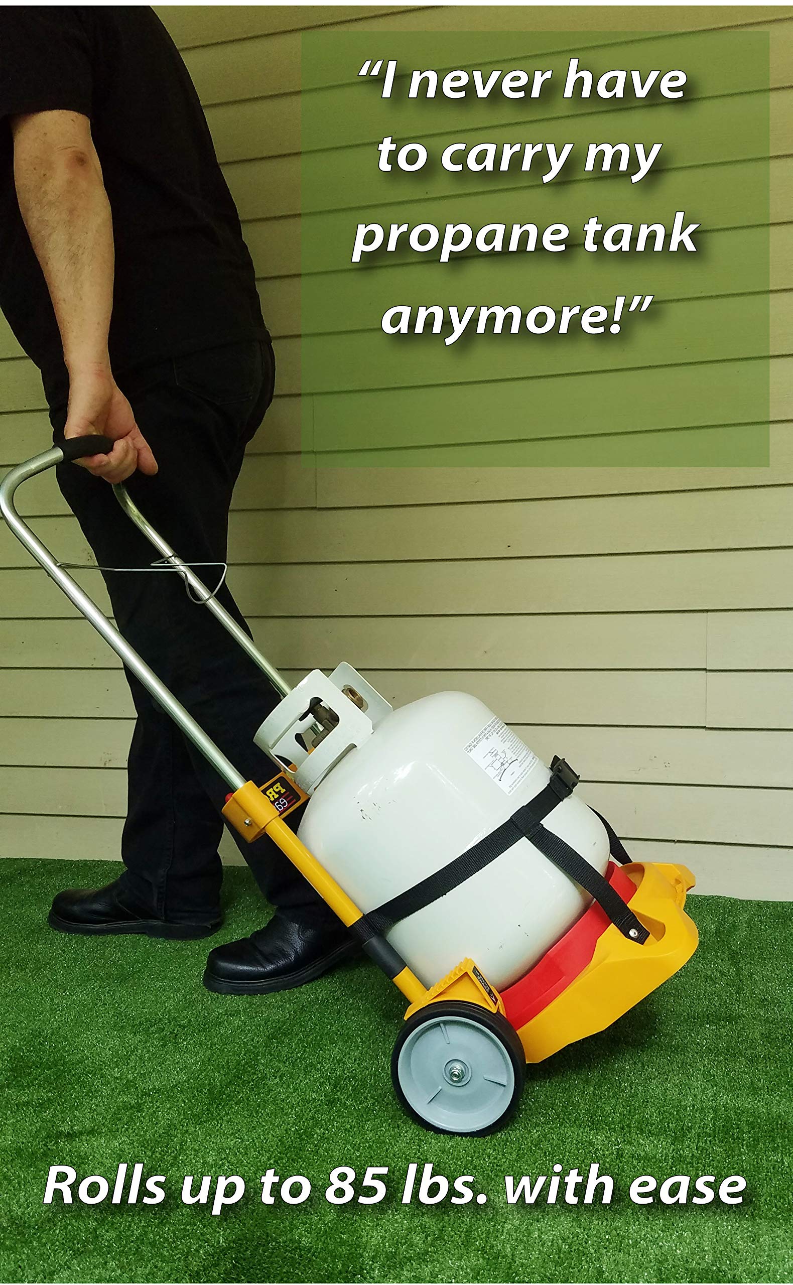Portable LP Gas Tank Cart with 20 LB Cylinder Scale - Heavy Duty Folding Hand Truck for BBQ Grill, Fire Pit, Heater & Weed Torch - Ideal for Outdoor Cooking, Camping & Backyard Use (Tank Not Included)