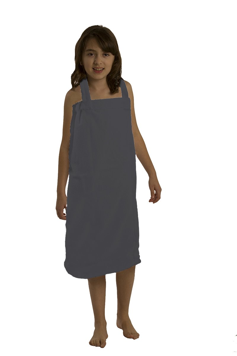 Soft Microfiber Girls Spa Wrap Towel - Medium Size Charcoal Grey - Perfect for Bath, Pool & Beach Use