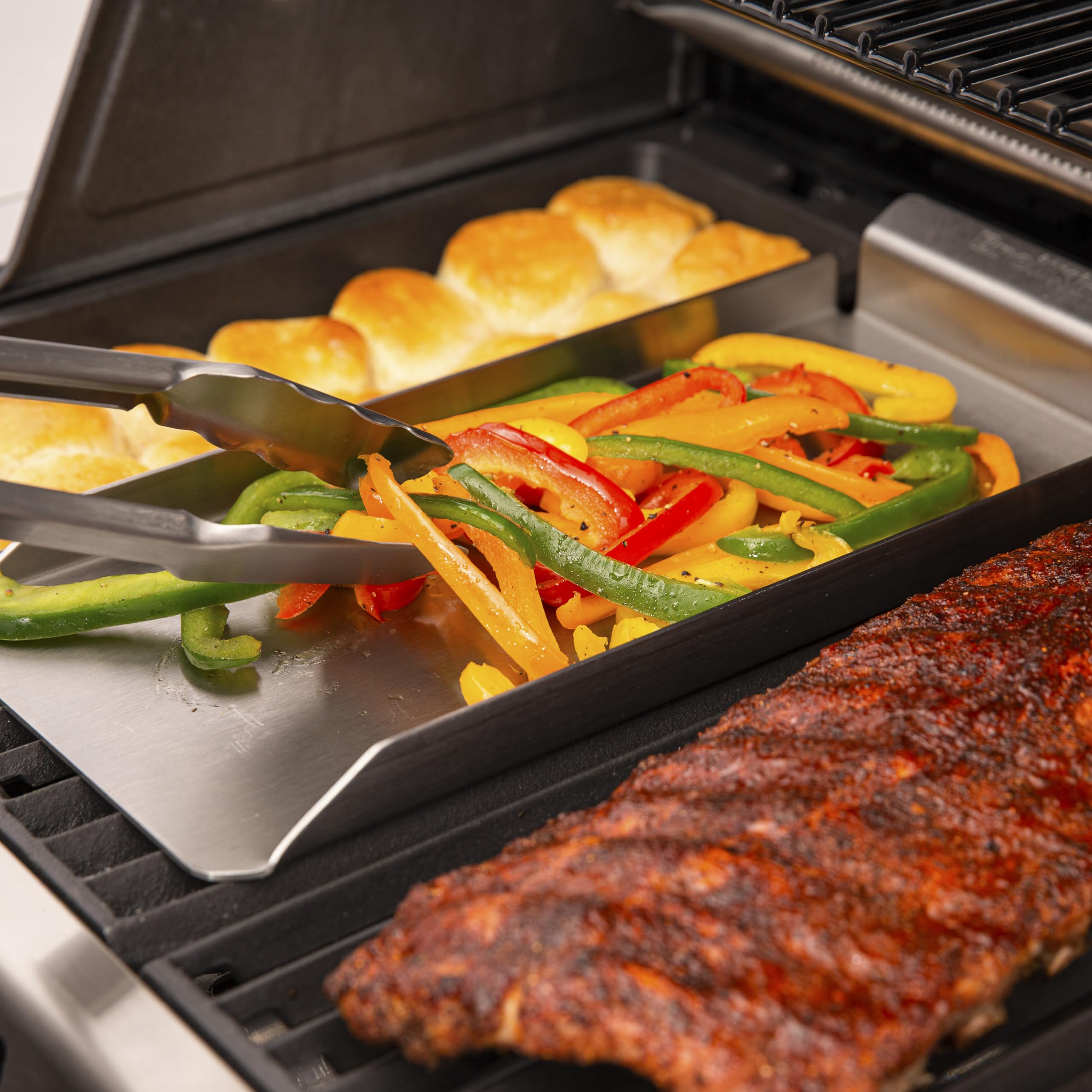 Broil King 69122 Stainless Steel Narrow Griddle - Premium BBQ Grill Accessory for Outdoor Cooking, Camping & Backyard Grilling