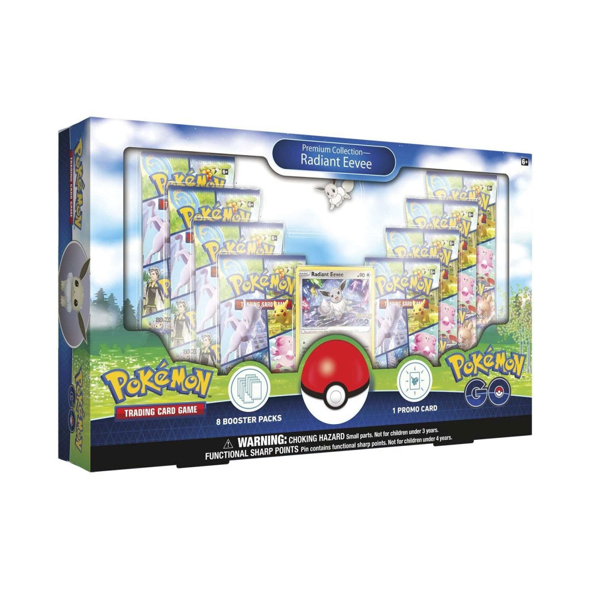 Pokémon GO Radiant Eevee Premium Collection Box - Exclusive Trading Cards & Collectibles for Pokémon Fans | Perfect for Game Nights, Gifts & Display