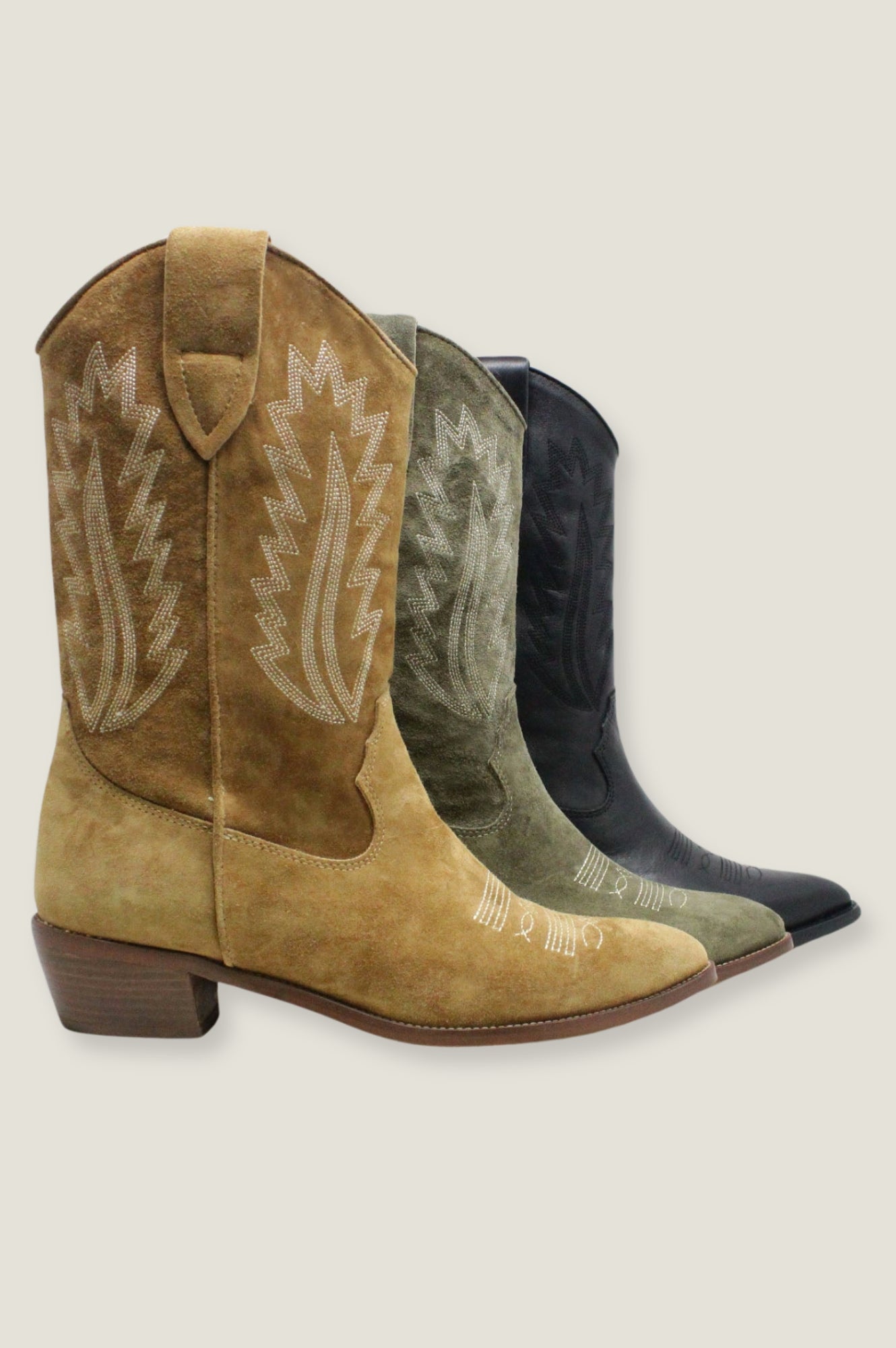 ALPE Camilla Women's Cowboy Boots in Camel - Stylish Western Boots for Country Music Festivals & Rodeo Events