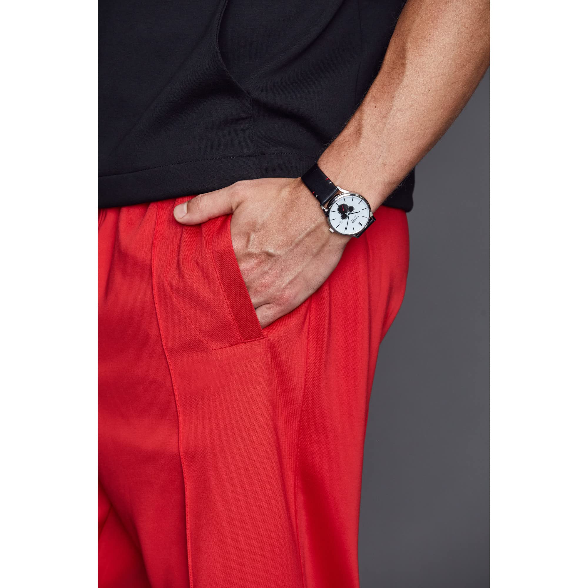 Citizen Eco-Drive Disney Mickey Mouse Unisex Watch - Stainless Steel Case with Genuine Leather Strap - Solar Powered, Water Resistant - Perfect for Disney Fans, Collectors & Everyday Wear