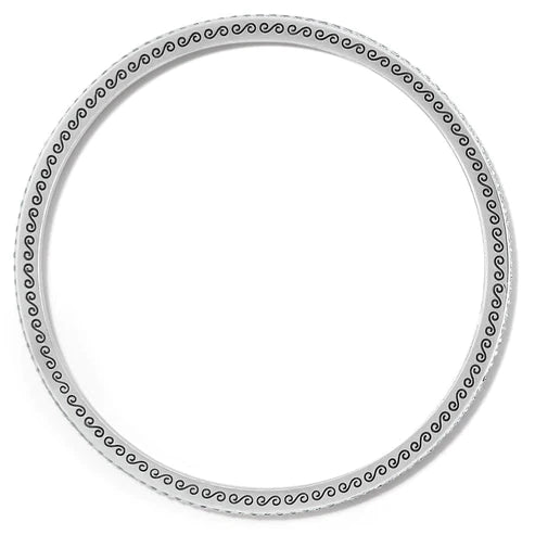 Brighton Meridian Thin Silver Tone Bangle Bracelet for Women - Elegant Minimalist Jewelry for Everyday Wear & Special Occasions