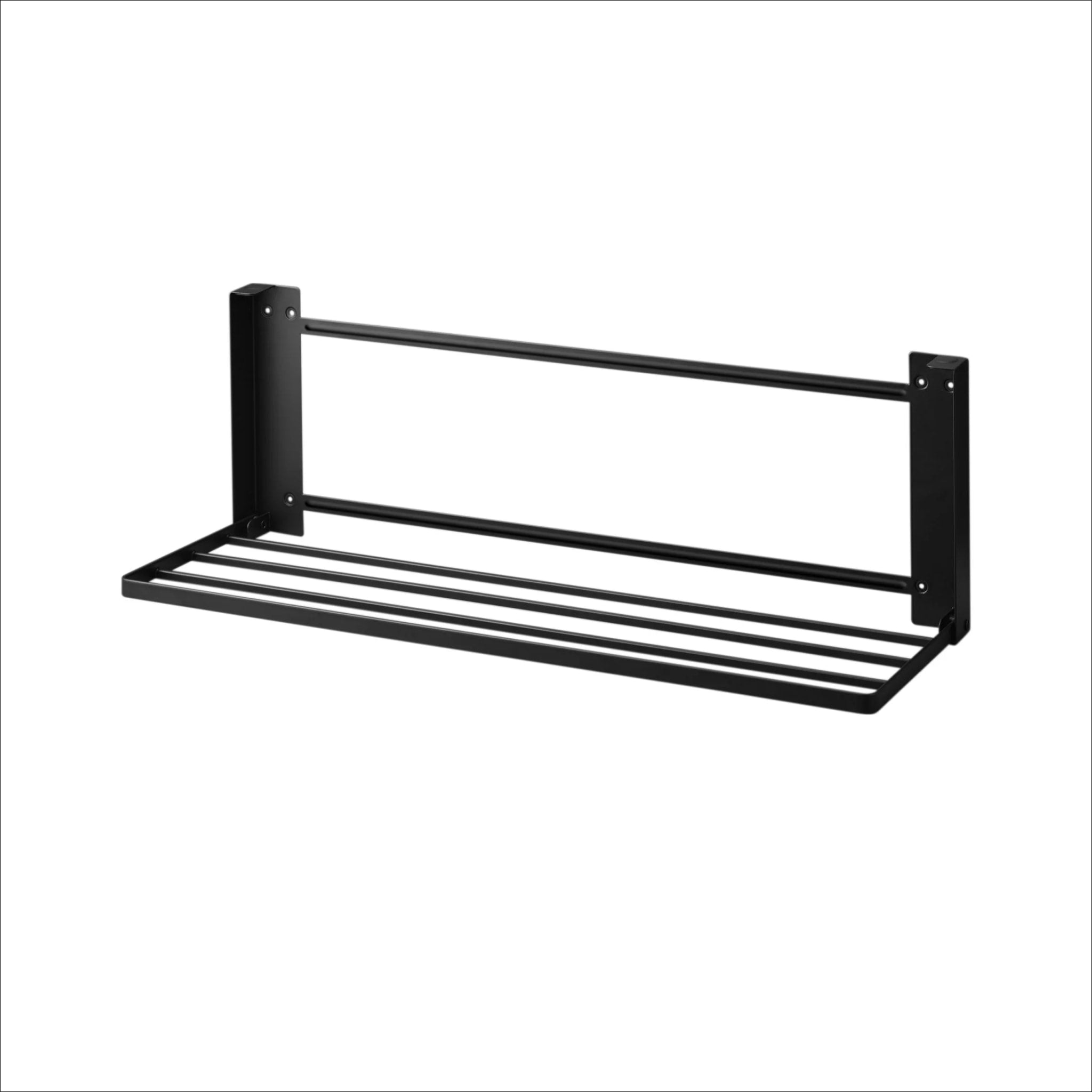 YAMAZAKI Space-Saving Wall Mounted Folding Clothes Rack - Black | Compact Laundry Drying Rack for Small Apartments, Bathrooms & Closets | Perfect for Air-Drying Clothes, Towels & Delicates