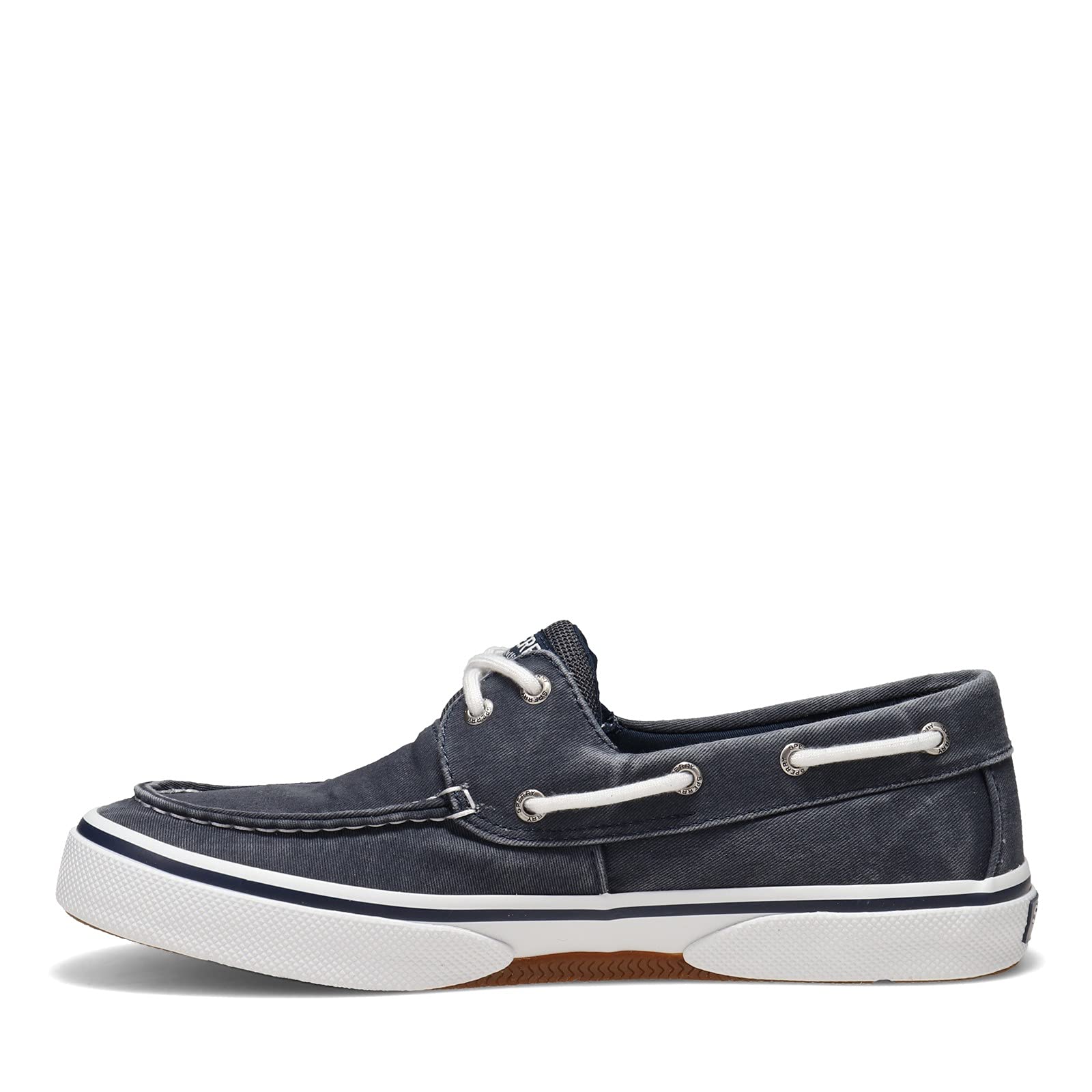 Sperry Men's Halyard Boat Shoe - Navy Twill - Size 8.5 Wide - Comfortable Non-Slip Deck Shoes for Sailing, Boating & Casual Wear