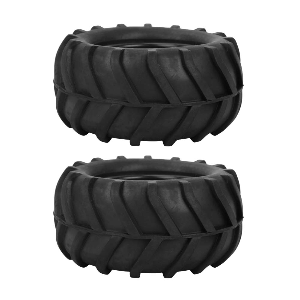 Dilwe 82mm RC Car Wheels and Tires Set of 2 - Upgrade Parts for 1/16 Scale RC Racing Cars & Trucks - Perfect for Off-Road Racing, Drifting and Model Car Enthusiasts