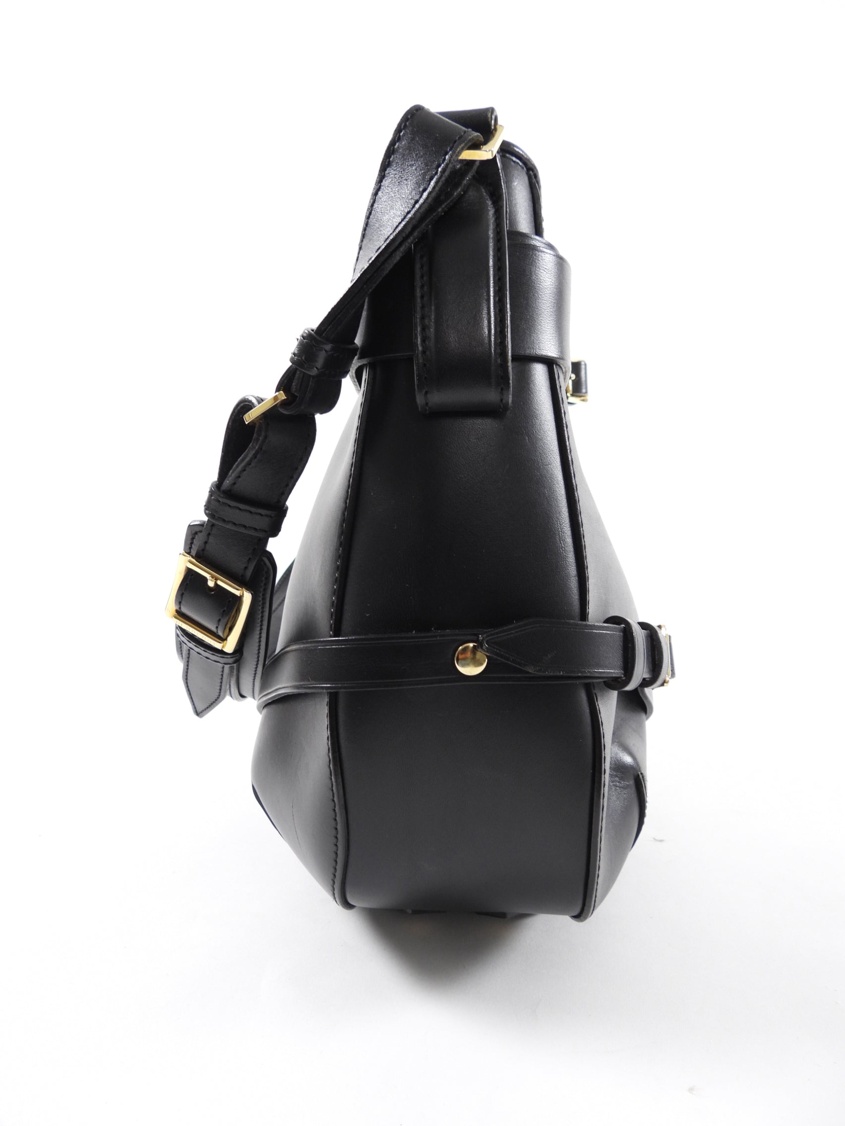 Burberry Black Leather Bridle Hobo Shoulder Bag for Women - Luxury Designer Handbag for Work, Travel & Everyday Use