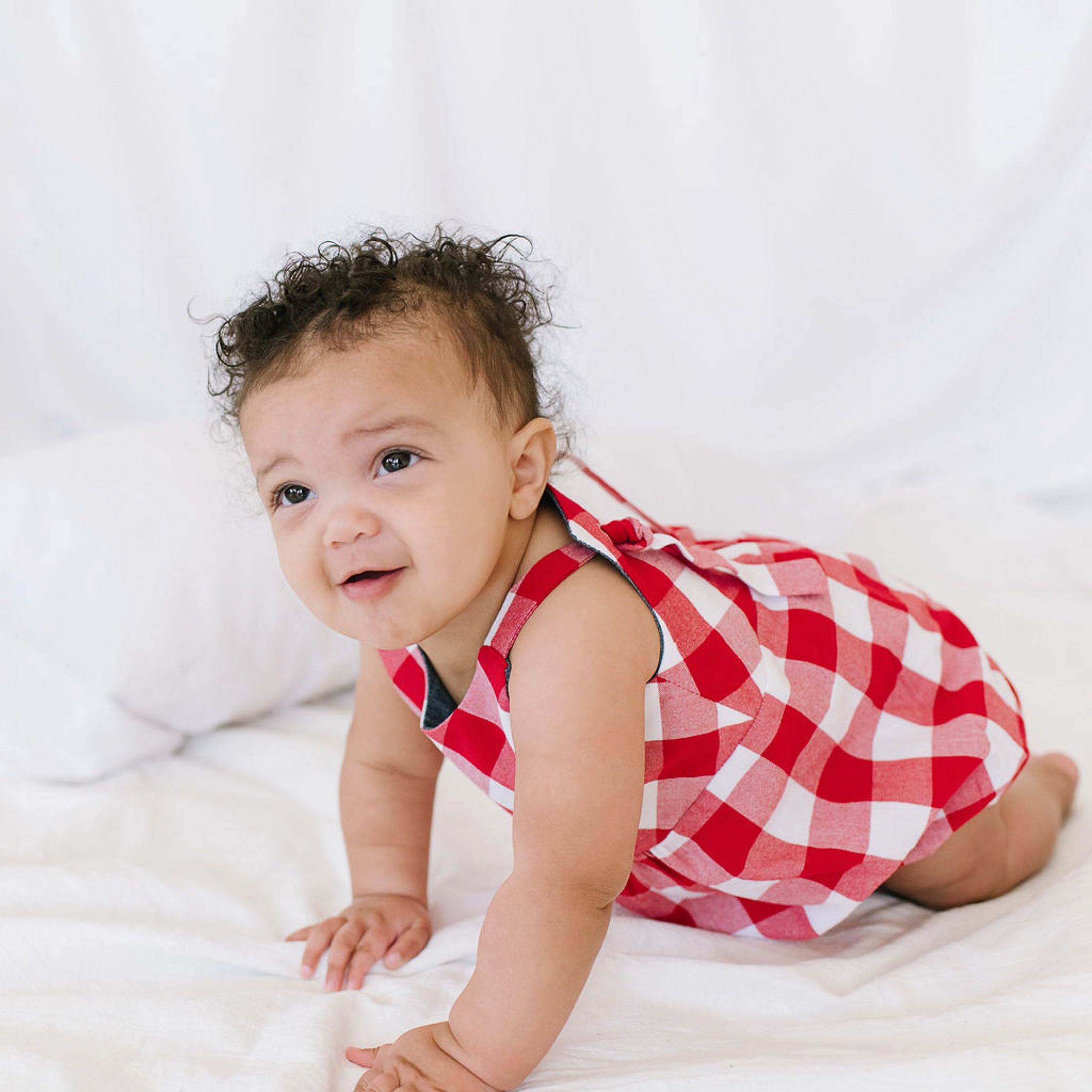 Red Gingham Knotted Bubble Headband - Stylish Hair Accessory for Women & Girls - Perfect for Parties, Weddings, and Everyday Fashion