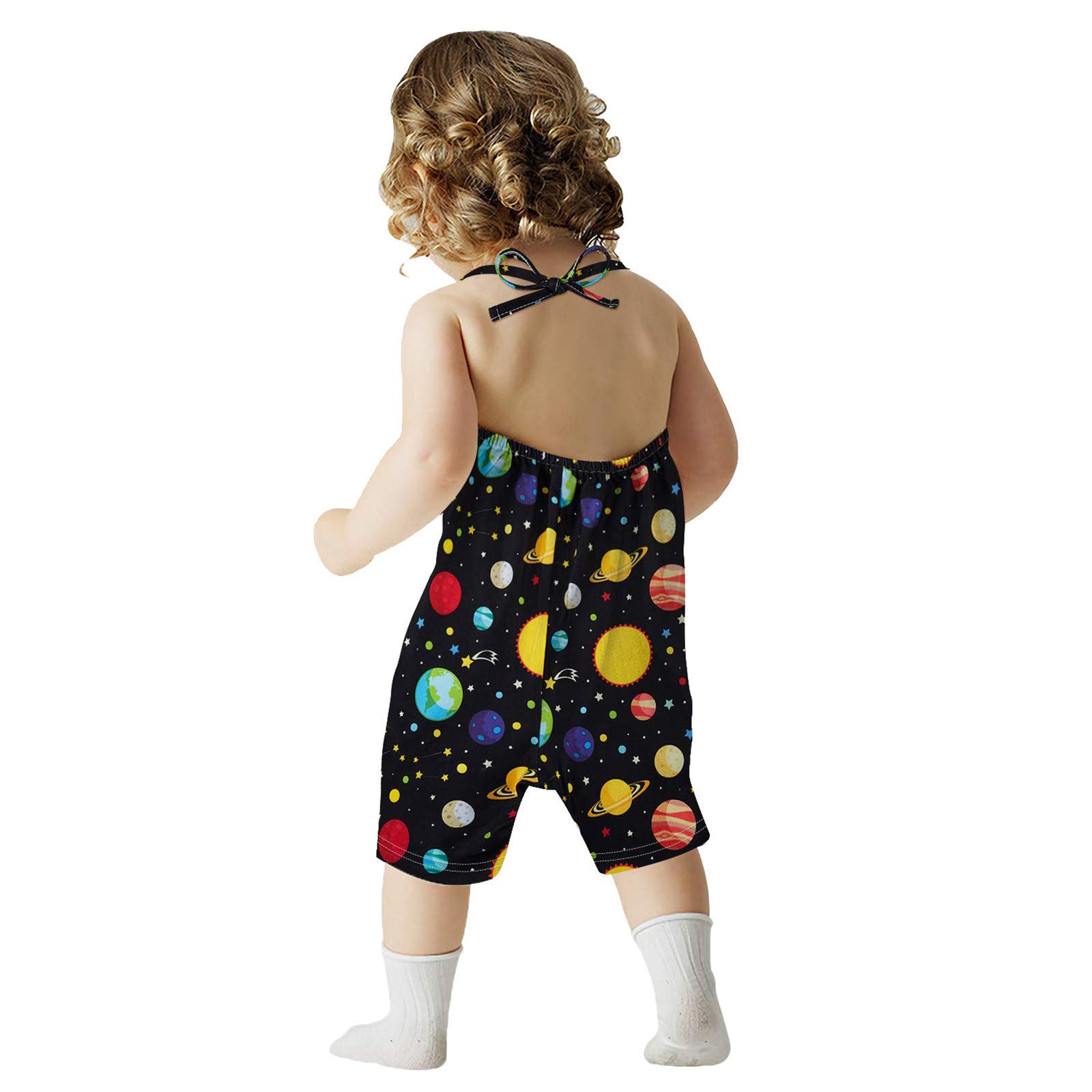 Toddler Baby Jumpsuit - Girls Sleeveless Summer Romper Playsuit Outfit | Soft Cotton Comfort for Playtime & Outdoor Activities