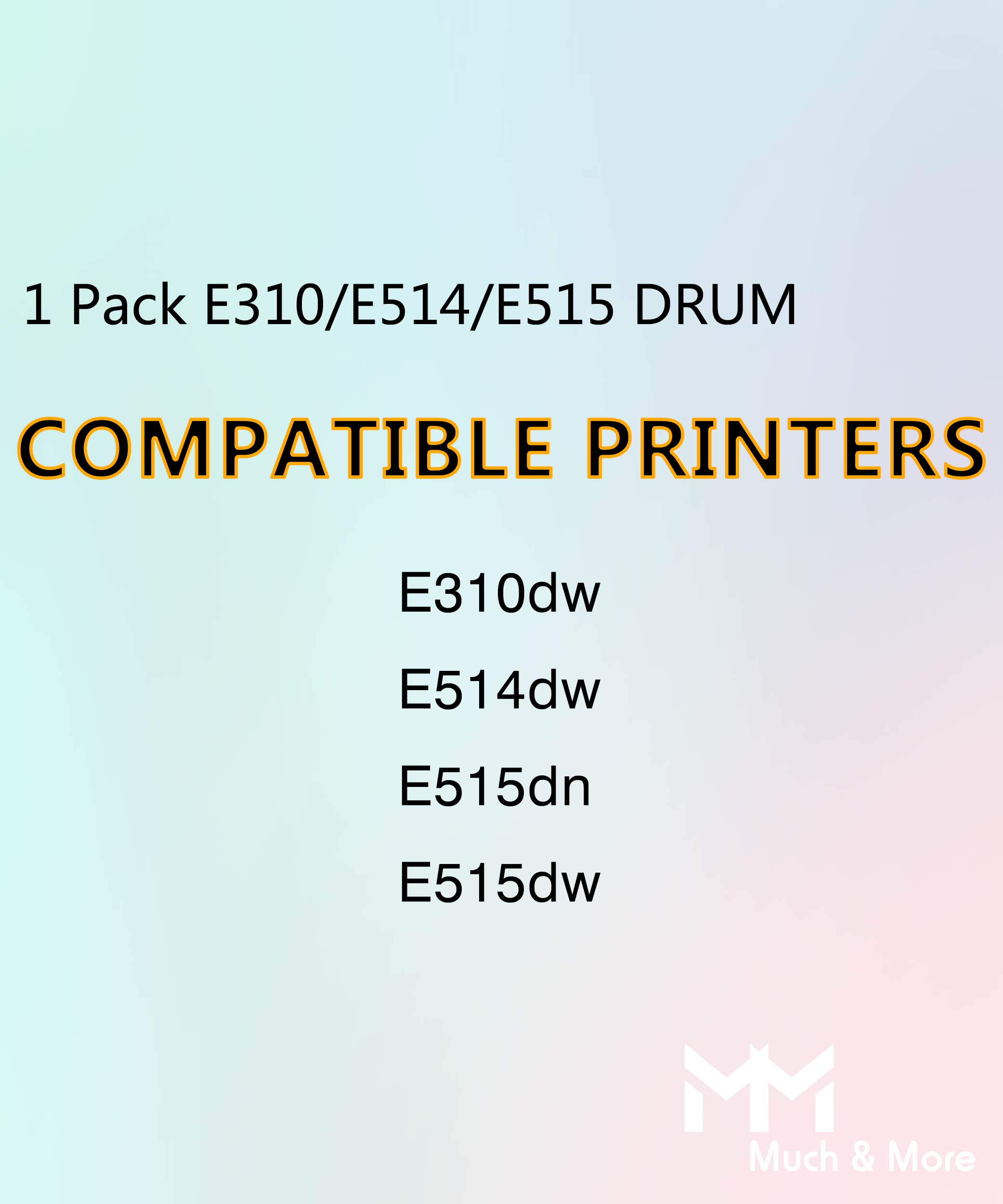 Compatible Drum Unit for Dell E310 E515 Printers - 1-Pack for Office Use