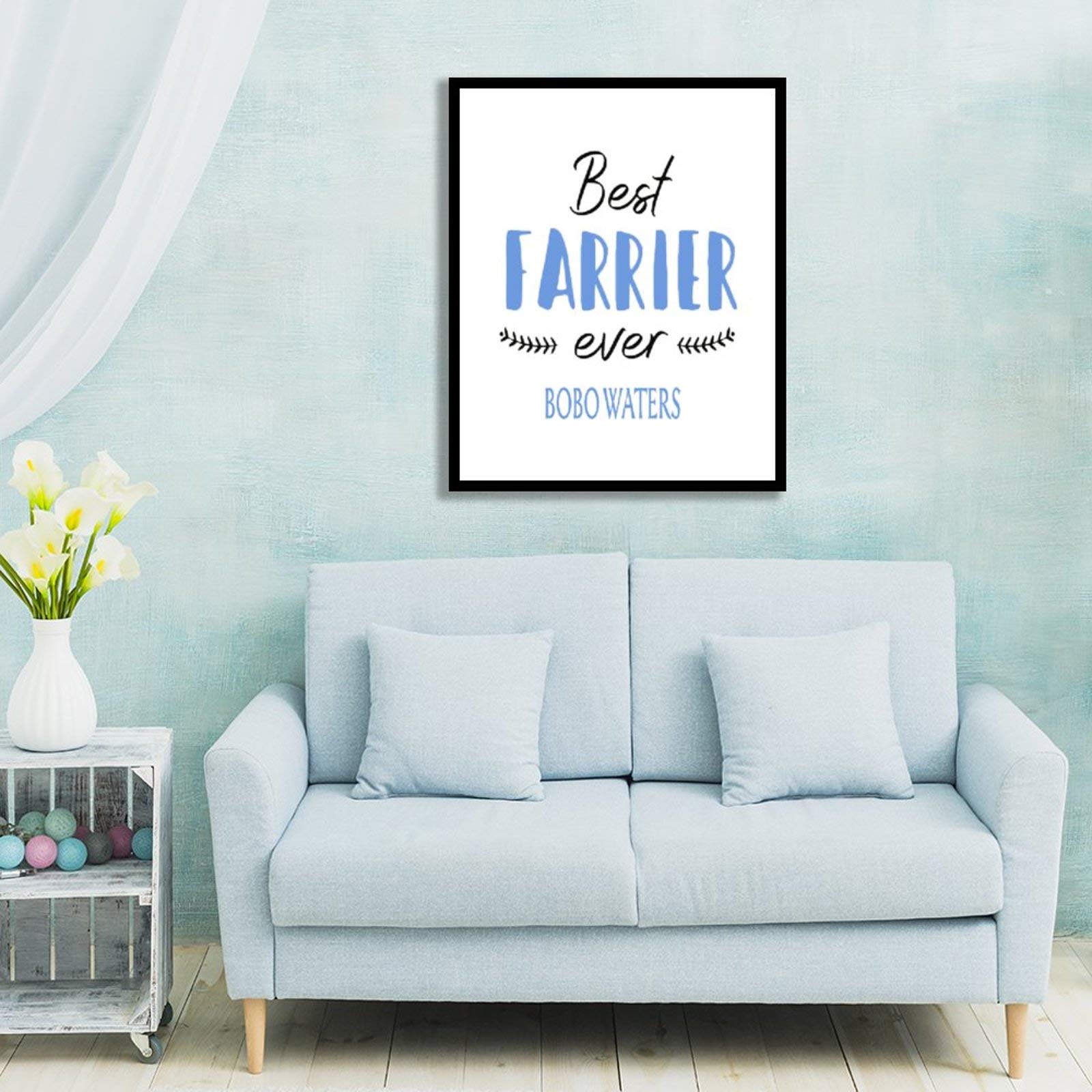 Best Farrier Ever Wooden Plaque - Handcrafted Wood Framed Wall Art Sign for Home & Office Decor - Perfect Gift for Horse Lovers, Living Room, Barn, or Stable Decoration