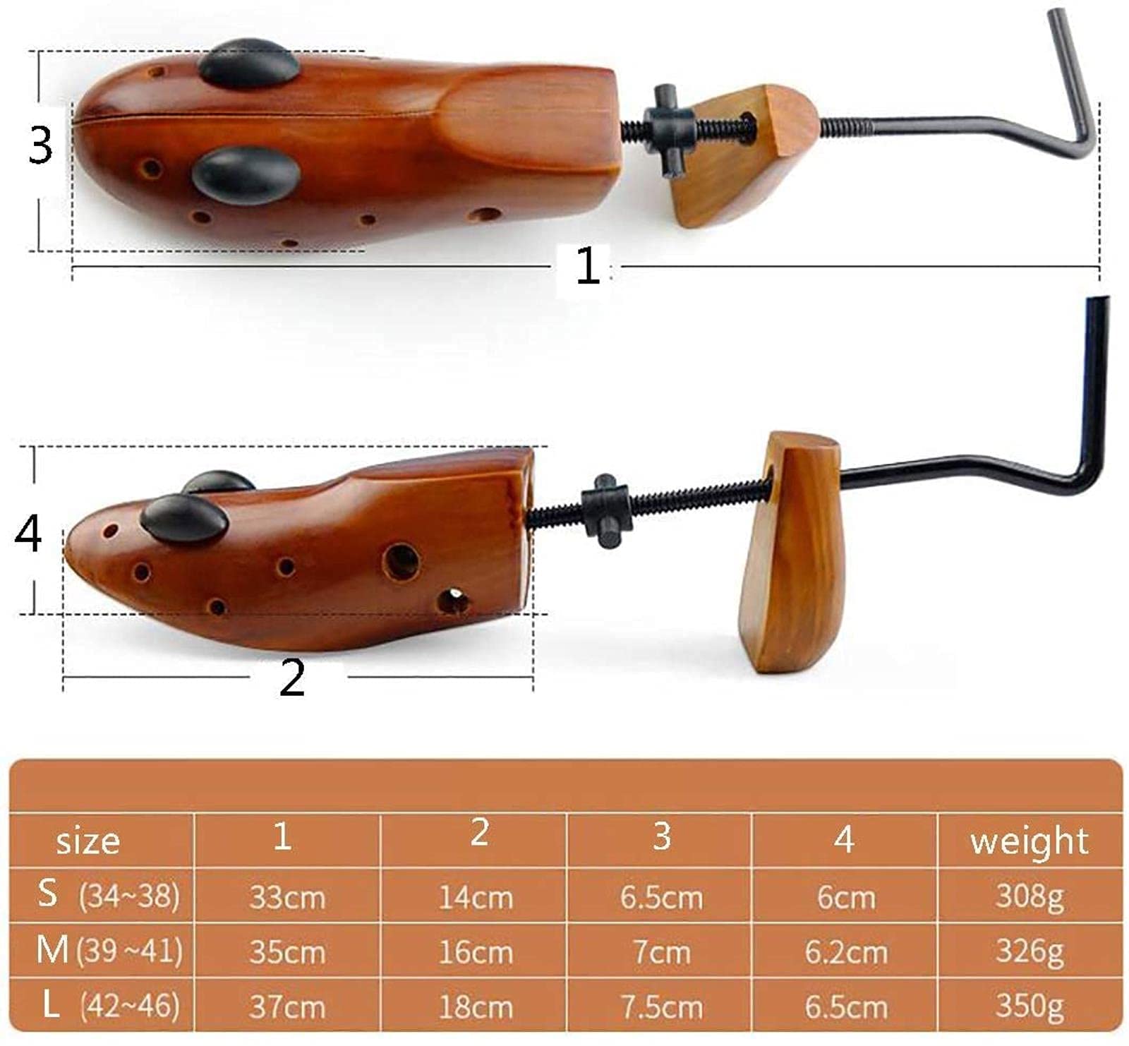 Premium Cedar Wood Shoe Trees for Men & Women - Large Size Shoe Stretchers & Maintainers | Perfect for Dress Shoes, Boots & Leather Footwear Care