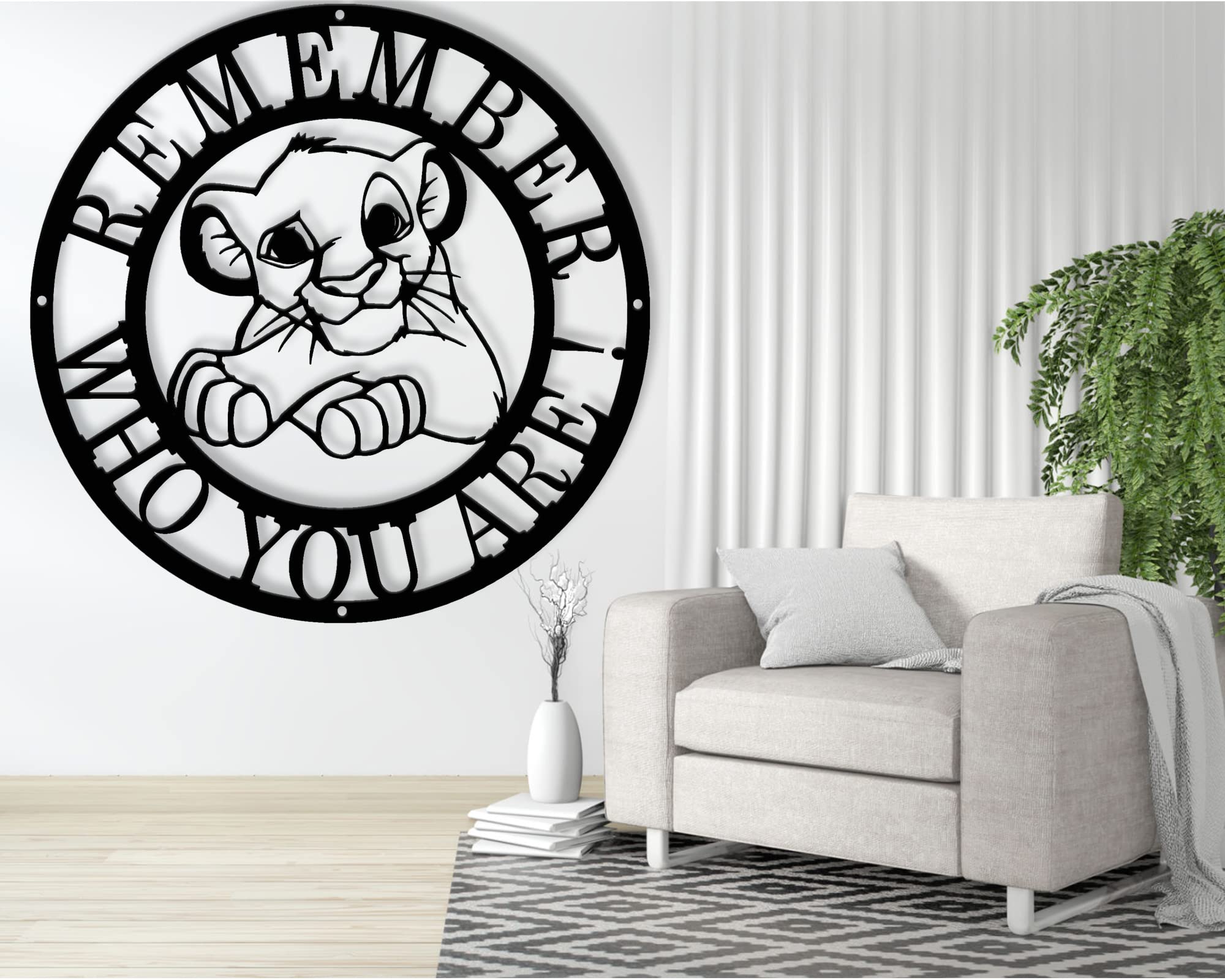Remember Who You Are Metal Sign - Little Lion King Wall Art for Bedroom & Living Room Decor - Unique Birthday, Wedding & Going Away Gift - Baby Lion King Nursery Sign - Perfect for Kids Room & Animal Lover Gifts (Home Decor Inspiration)