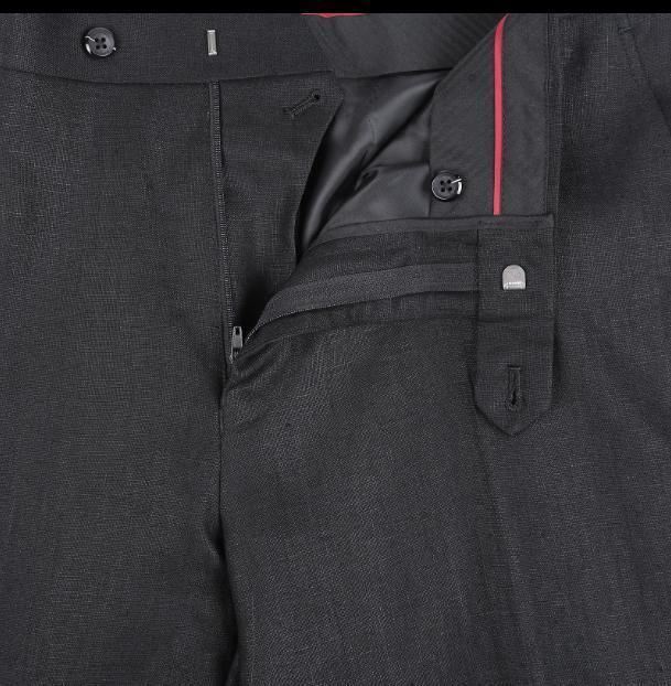 Premium Men's Black 2-Piece Linen Suit - Breathable Summer Business & Wedding Attire for Formal Occasions