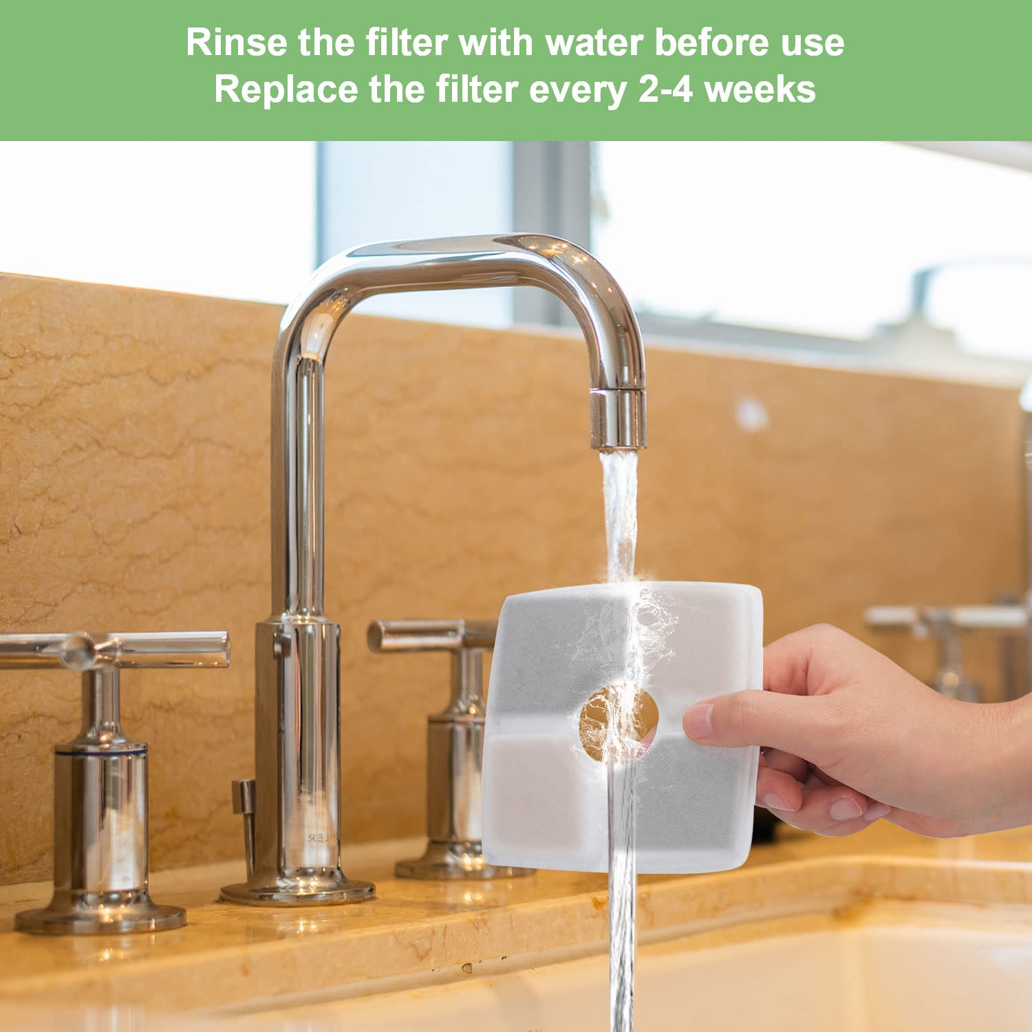 Wonder Creature Cat Fountain Filter Replacement for Cubic & Elliptical Cat Water Fountains - 4 Carbon Filters & 2 Foam Filters Pack - Keep Water Fresh & Clean - Perfect for Multi-Cat Households & Hydration Stations