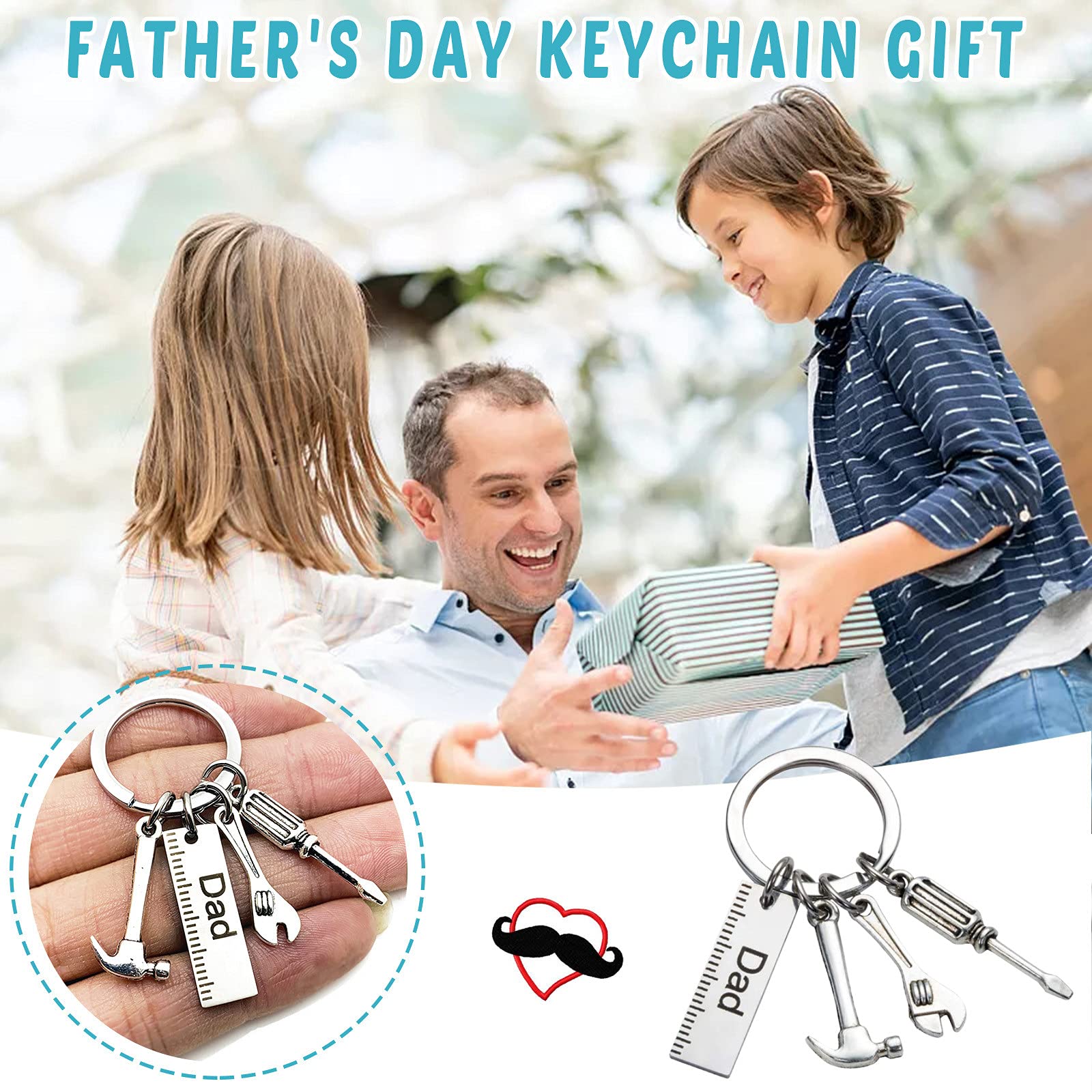 Bar Mace Lanyard - Heavy Duty Personal Protection Alarm Keychain with Multi-Tool Features (Ruler, Hammer, Wrench, Screwdriver) - Perfect Safety Gift for Men, Dad, Father's Day - Silver One Size - Ideal for Outdoor Activities, Camping, Hiking & Emergency Situations