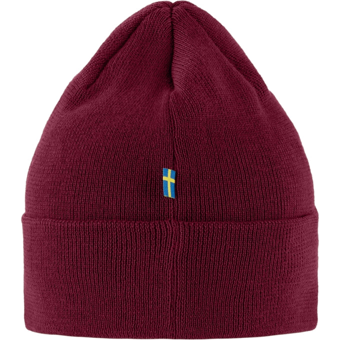 Fjallraven Vardag Classic Beanie - Burgundy Winter Hat for Men & Women - Warm Knit Beanie for Outdoor Activities, Hiking, and Cold Weather