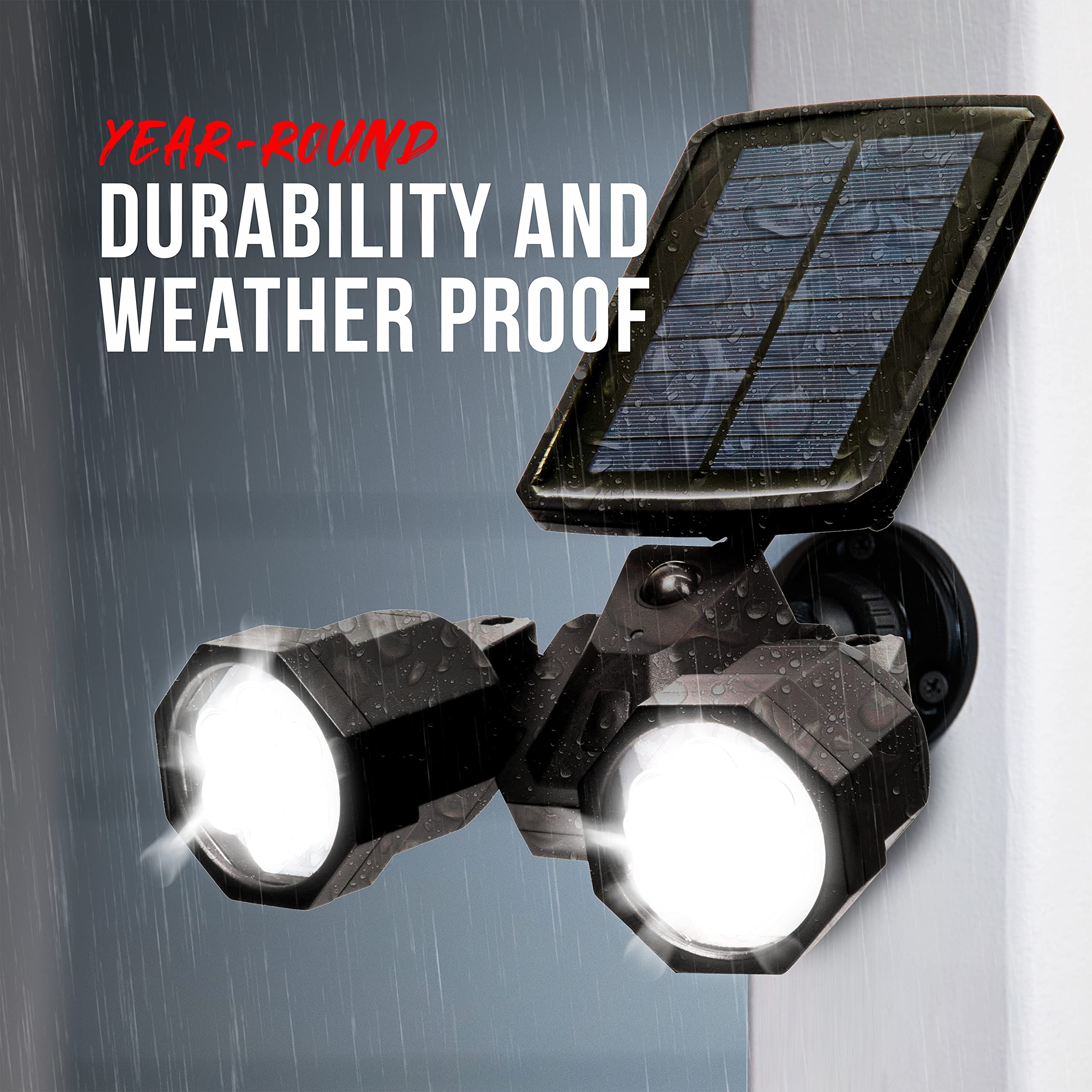 Bell+Howell Bionic Spotlight Duo Deluxe Solar Lights - Motion Sensor Outdoor Lighting with Super Bright LEDs, Waterproof Landscape Lights for Patio, Yard, Garden (No Batteries Needed) - Perfect for Pathway Lighting, Backyard Security & Garden Decor
