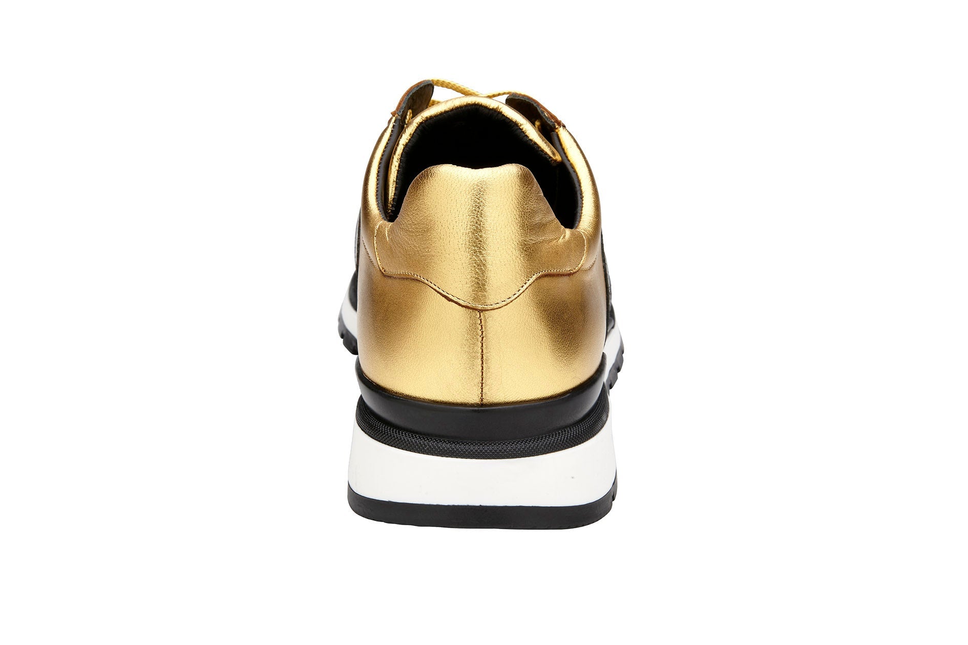 Belvedere Blake Genuine Ostrich & Italian Calf Leather Sneakers - Black/Gold 33629 | Luxury Casual Shoes for Men | Perfect for Office, Date Night & Special Occasions