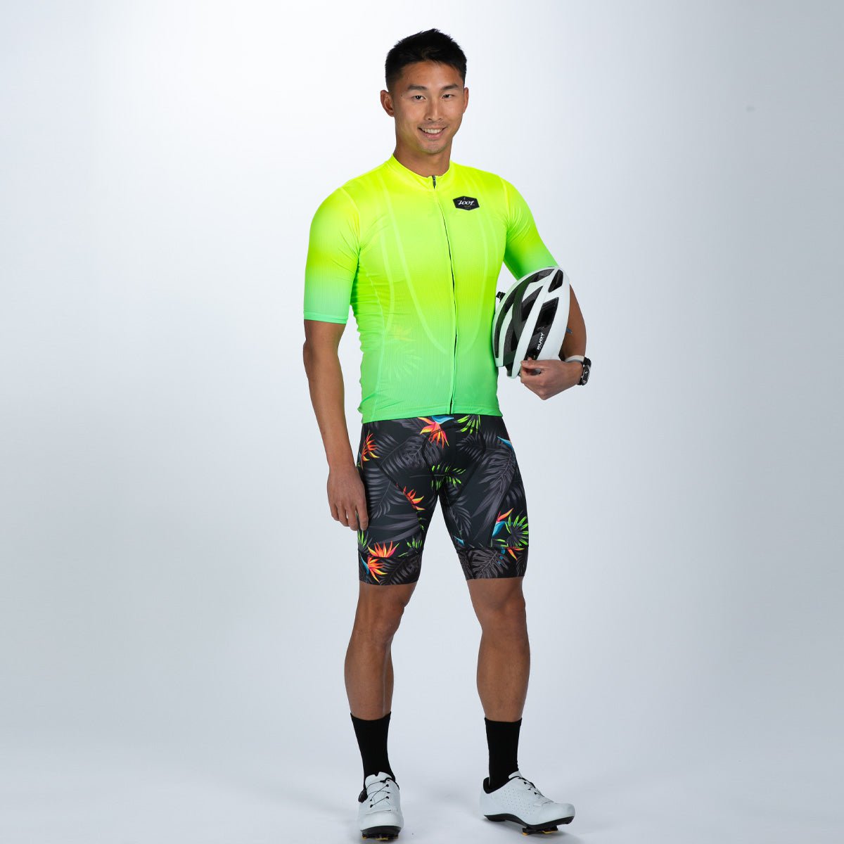 Men's Cycling Bib Shorts - Tropical Magic Print - High-Performance Bike Shorts for Road & Mountain Biking - Comfortable & Breathable for Long Rides