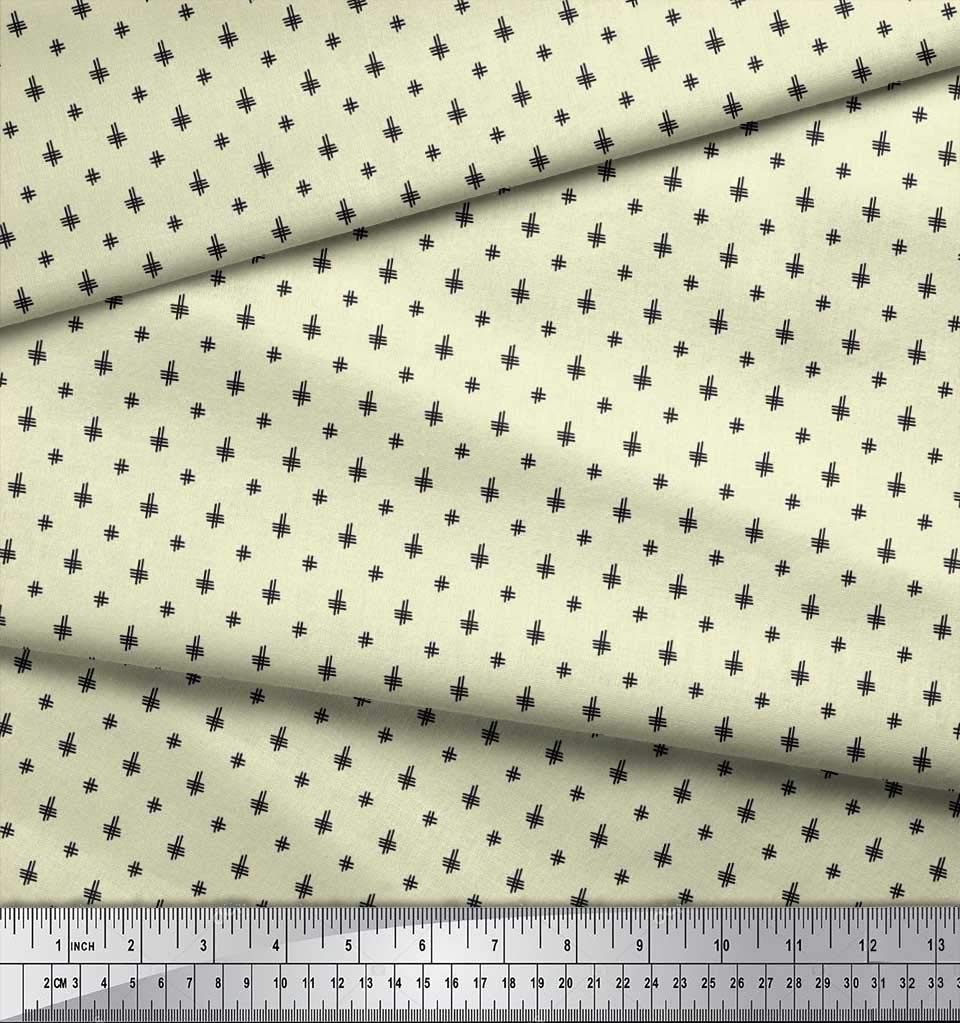 Soimoi Moss Georgette Brown Fabric by The Yard - 42 Inch Wide Geometric Print Fabric for Sewing, DIY Crafts, Dresses & Home Decor - Premium Printed Fabric for Fashion Designers and Craft Lovers