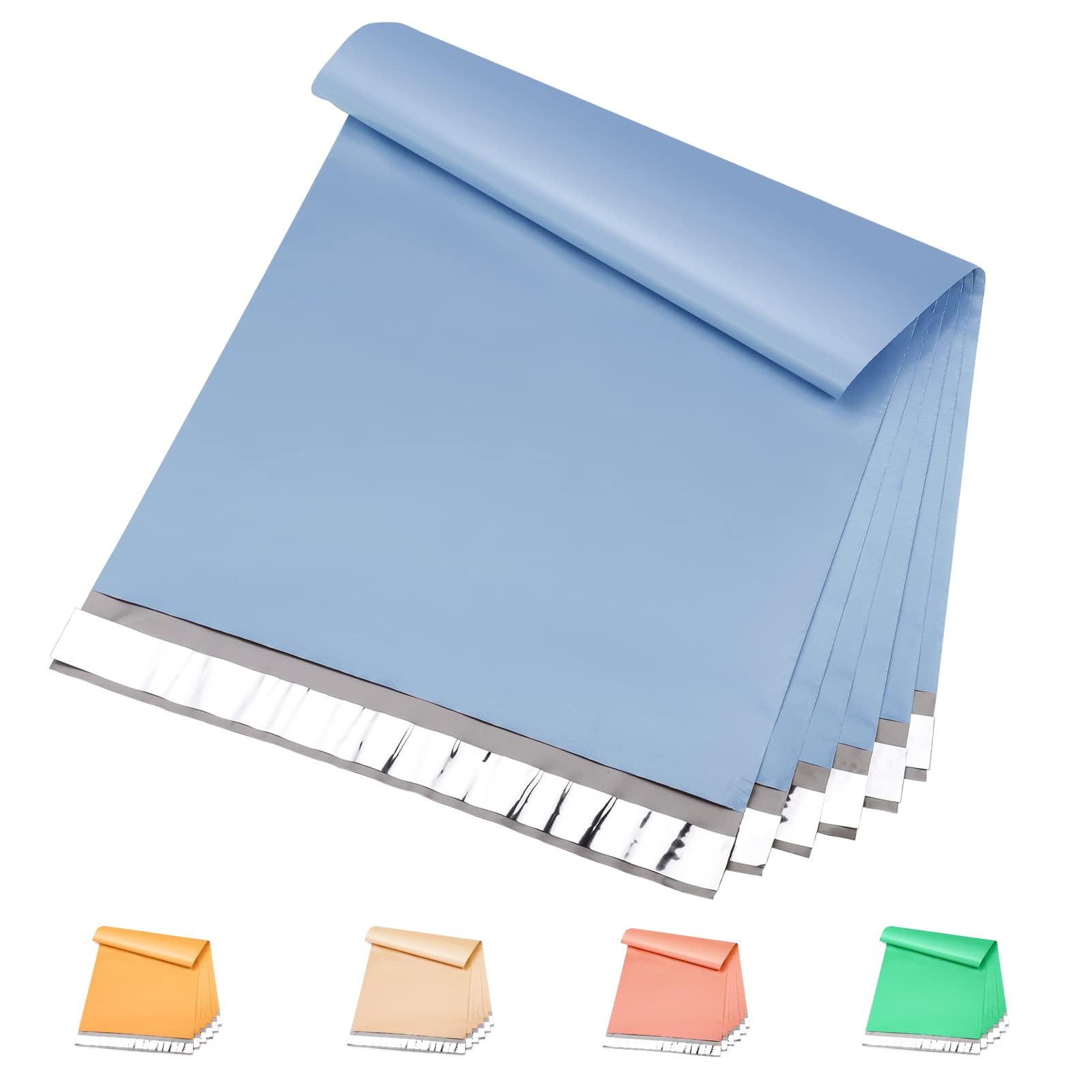 Metronic 10x13 Inch Poly Mailers - 300 Pack Small Shipping Bags for Clothes & Business | Strong Adhesive Mailing Envelopes in Haze Blue | Perfect for Ecommerce, Retail & Online Sellers