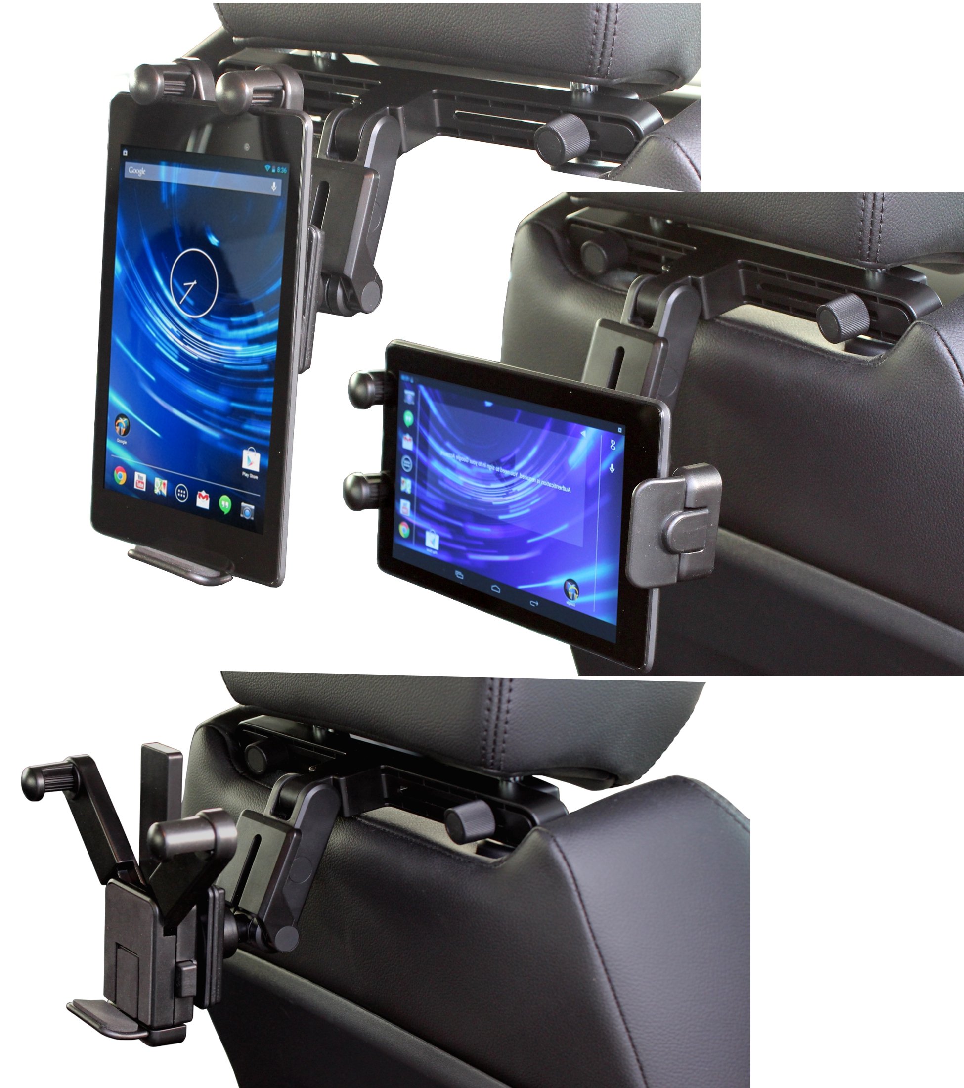 Navitech Car Headrest Mount Holder for Kindle Fire - Adjustable Tablet Stand for Backseat Entertainment, Travel & Road Trips