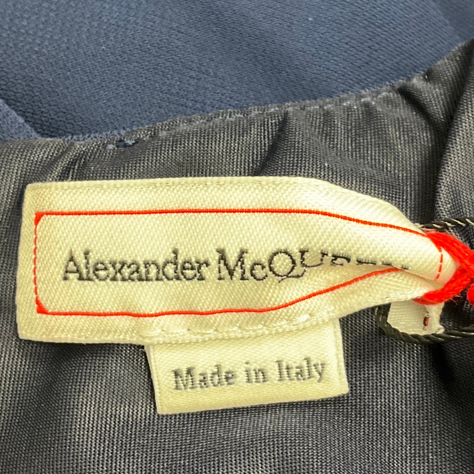 Alexander McQueen Navy Blue 2020 Draped Cocktail Dress for Women | Elegant Evening Gown for Parties, Weddings & Special Occasions