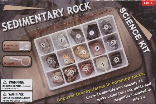 Sedimentary Rock Collection Kit - 15 Real Rock Specimens for Geology Study & Science Education - Perfect for Classroom, Homeschool & STEM Learning