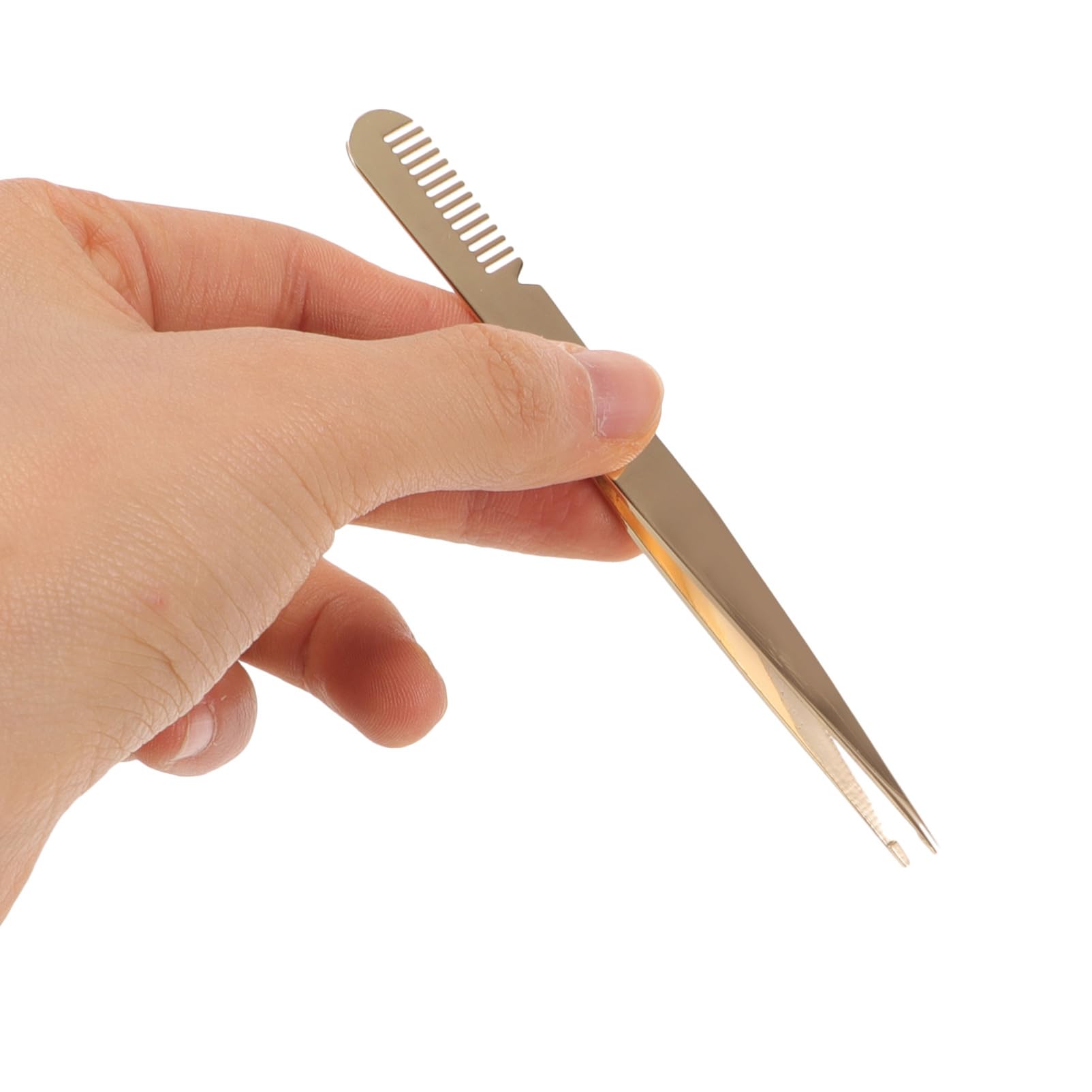 Premium Stainless Steel Eyelash Tweezers Set with Comb - Professional Lash Extension Tools for Women | Portable Makeup Accessories for Salon, Home & Travel Use