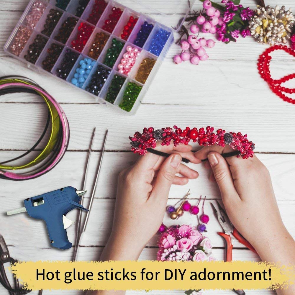 FADMAN 7mm Clear Transparent Hot Glue Sticks - 20 Pack Compatible with 20 Watt Glue Guns - Perfect for DIY Crafts, Home Repairs & School Projects
