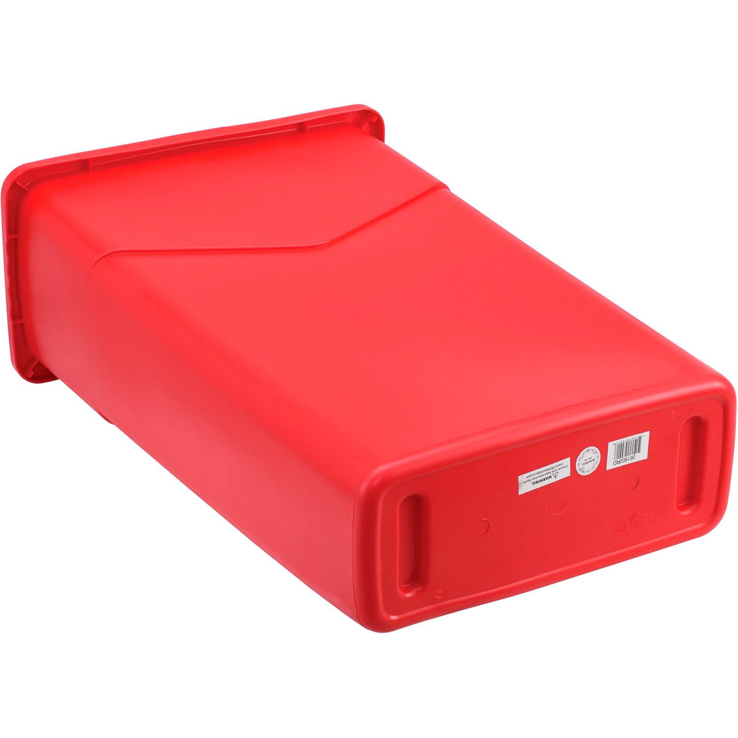 23 Gallon Slim Trash Can for Office & Home - Space Saving Red Waste Bin with Lid - Perfect for Kitchen, Bathroom, Garage & Commercial Use