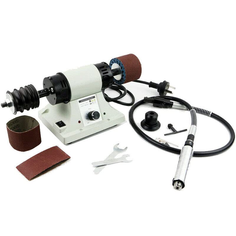 Professional Leather Edge Burnishing & Polishing Machine - 110V, 0-8000RPM Adjustable Speed with Flexible Shaft Handle - Perfect for Leather Crafting, Shoe Repair & DIY Leather Projects