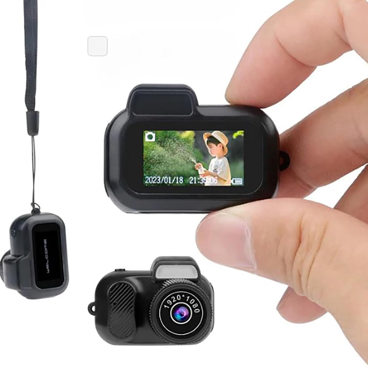 Mini Keychain Camera 1080P HD - Portable Action Camcorder for Vlogging, Sports & Travel - Mini Pixel Camera with Click Chain, Compact & Lightweight for Everyday Adventures