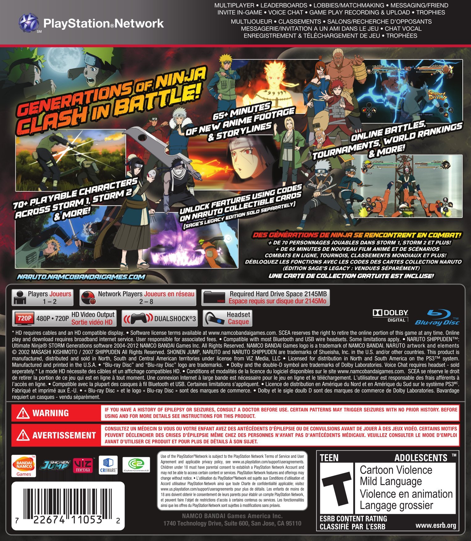 Naruto Shippuden: Ultimate Ninja Storm Generations - Limited Edition PS3 Game | Anime Fighting Action for PlayStation 3 | Perfect for Anime Fans & Gaming Collectors