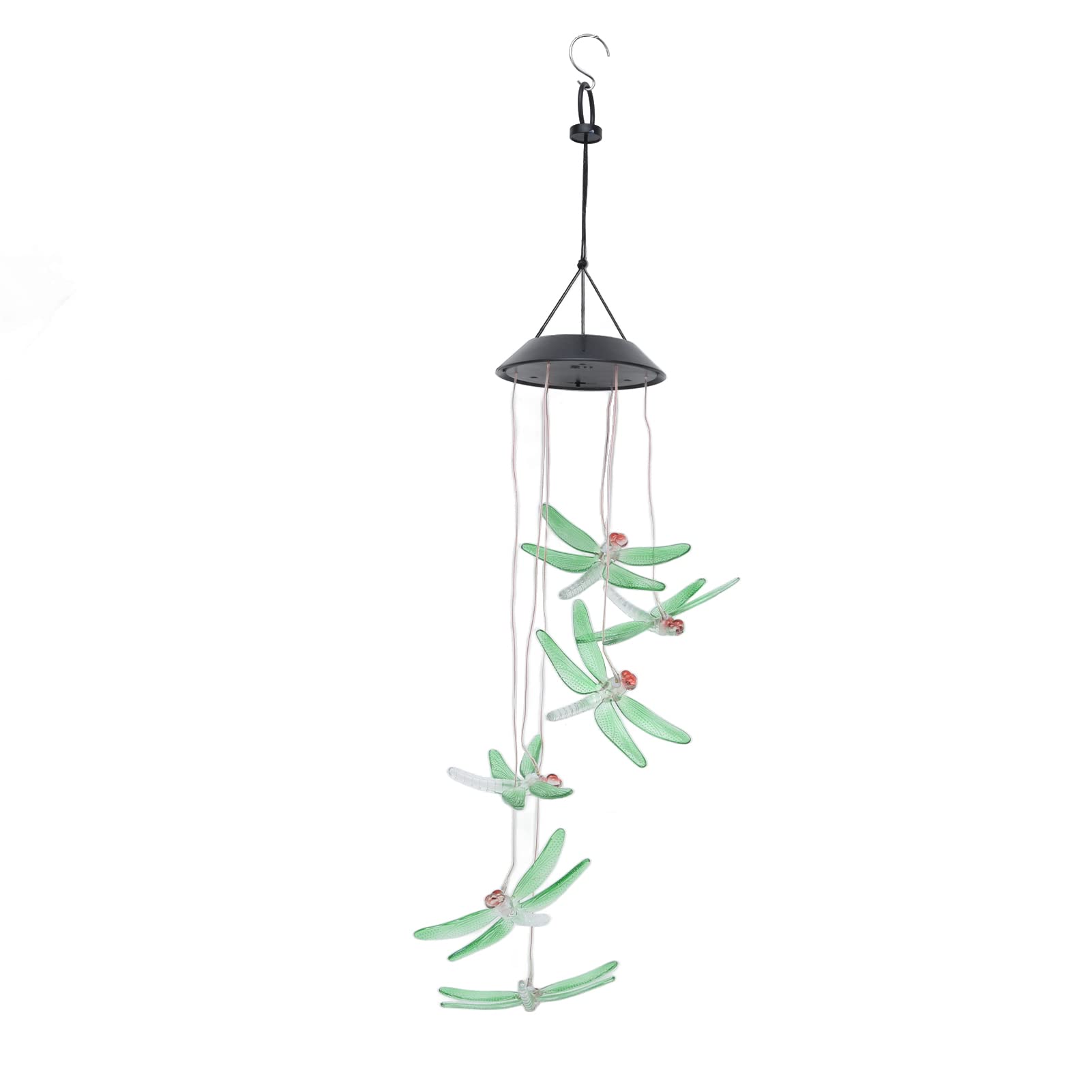 Solar Powered LED Color Changing Wind Chimes - Dragonfly Shape with Photosensitive Design, Waterproof Outdoor Wind Chimes for Garden, Patio, Yard & Tree Decor | Perfect for Relaxing Evenings & Zen Outdoor Spaces