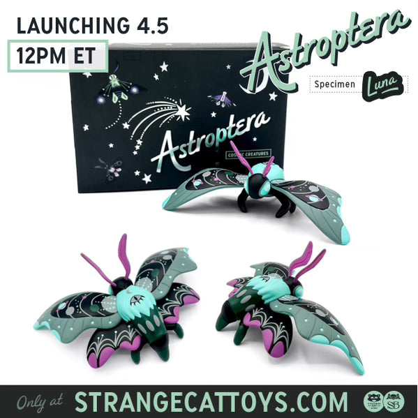 Astroptera Luna by Stephanie Buscema - Unique Art Print for Home Decor, Gift for Art Lovers | Perfect for Living Room, Bedroom & Office Wall Art