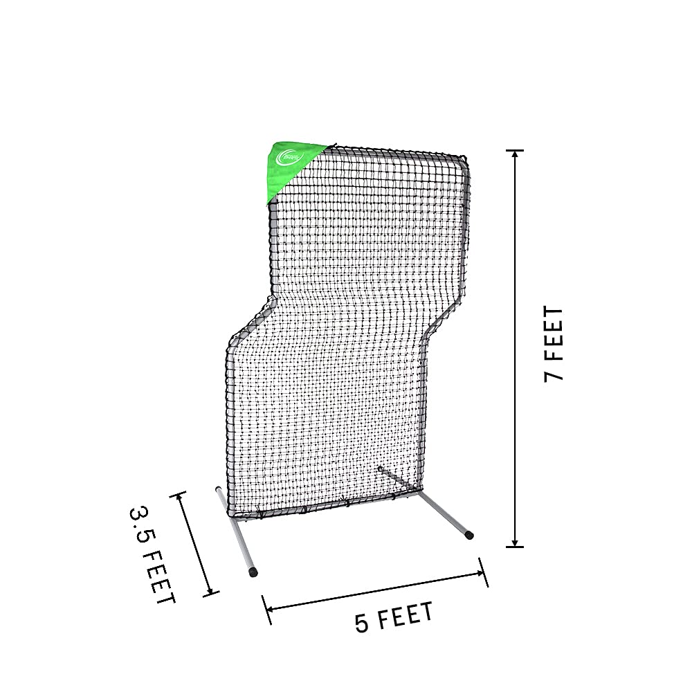 Skywalker Sports 7ft x 5ft Baseball & Softball Pitching Screen - Heavy Duty Black UV Treated Net with Steel Frame - Perfect for Batting Practice, Pitching Drills & Training Sessions (Indoor/Outdoor Use)
