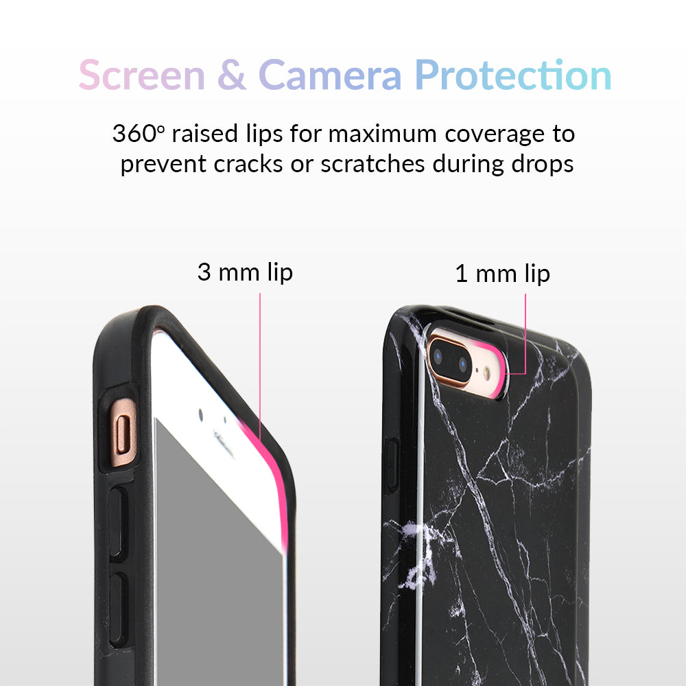 Premium Black Marble iPhone Case - Slim Protective Cover with Anti-Slip Grip | Perfect for Work, Travel & Everyday Use
