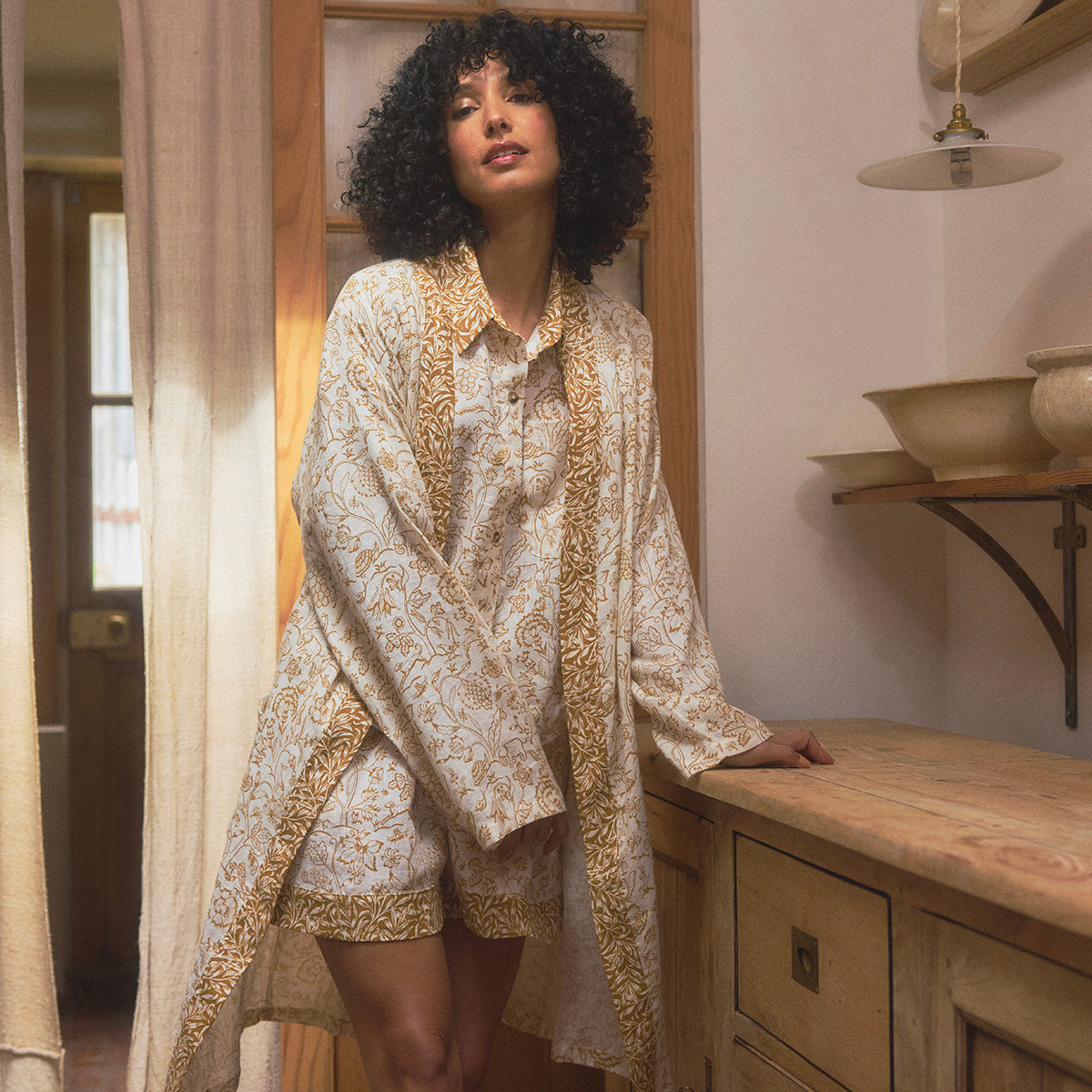 Premium Linen Robe for Men - Ernest White Middlemore Soft Breathable Bathrobe - Perfect for Spa, Lounge & Relaxation at Home